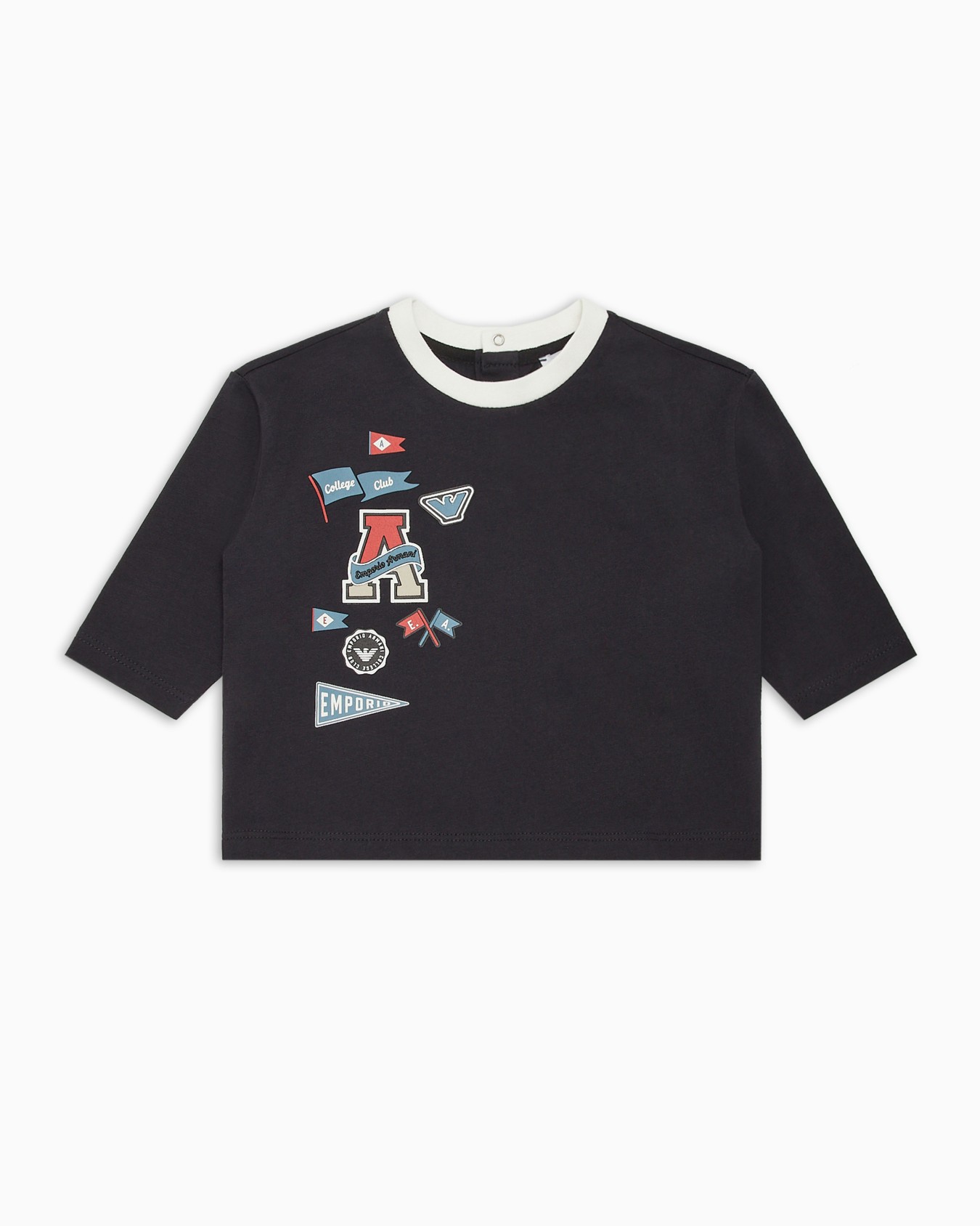 ASV jersey jumper with preppy logo print Slide 0