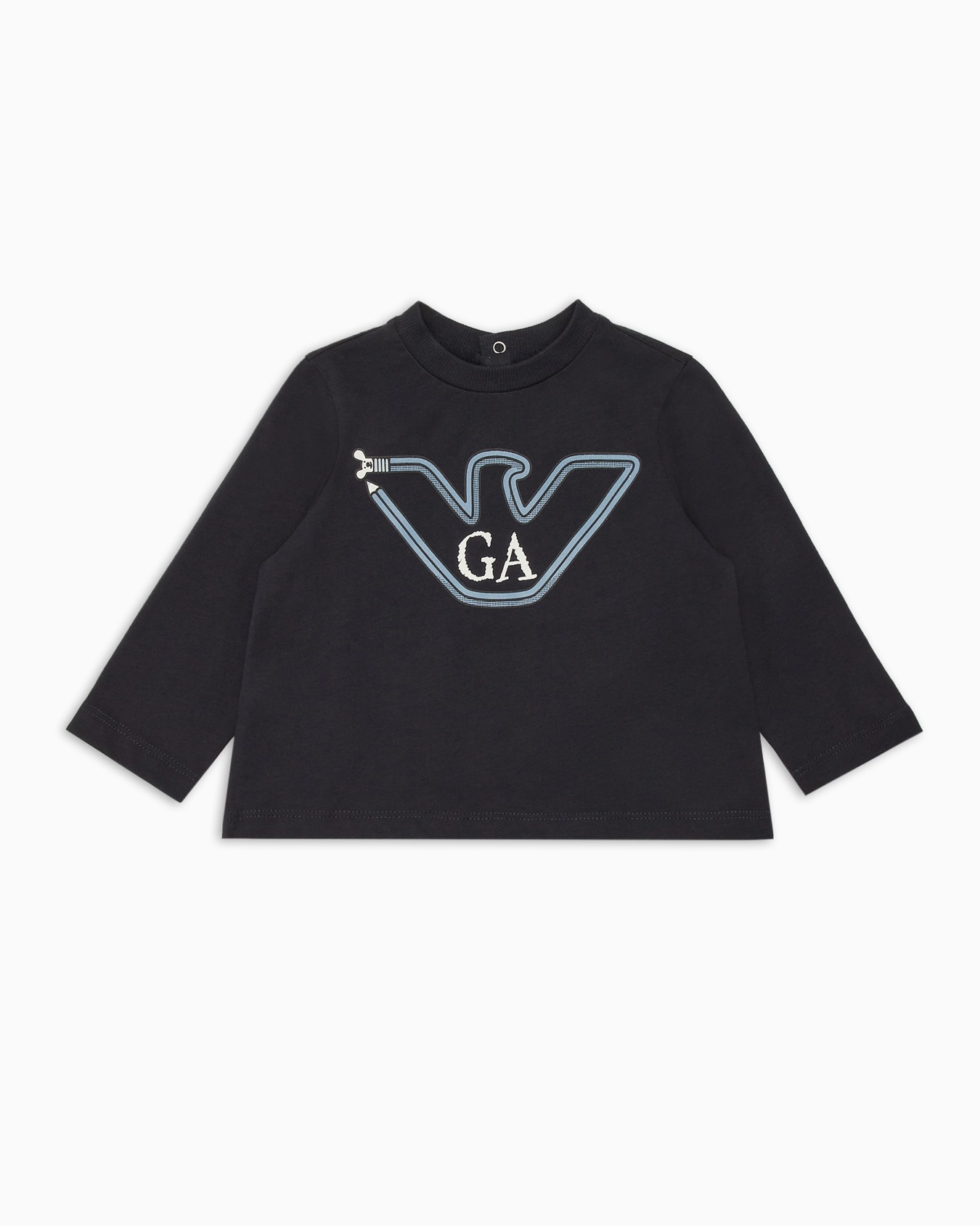 ASV jersey jumper with pencil eagle print Slide 0