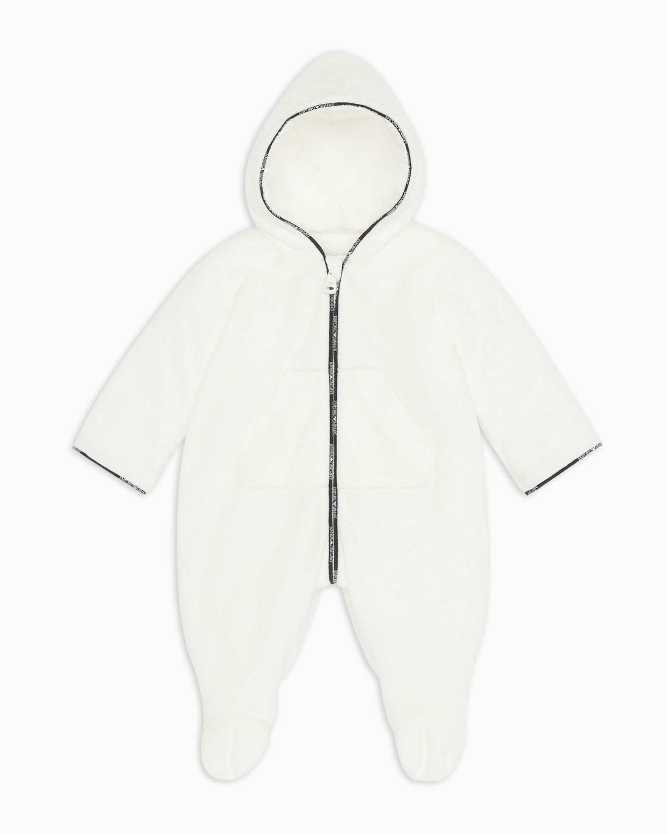 Chenille padded playsuit with logo trim Slide 0