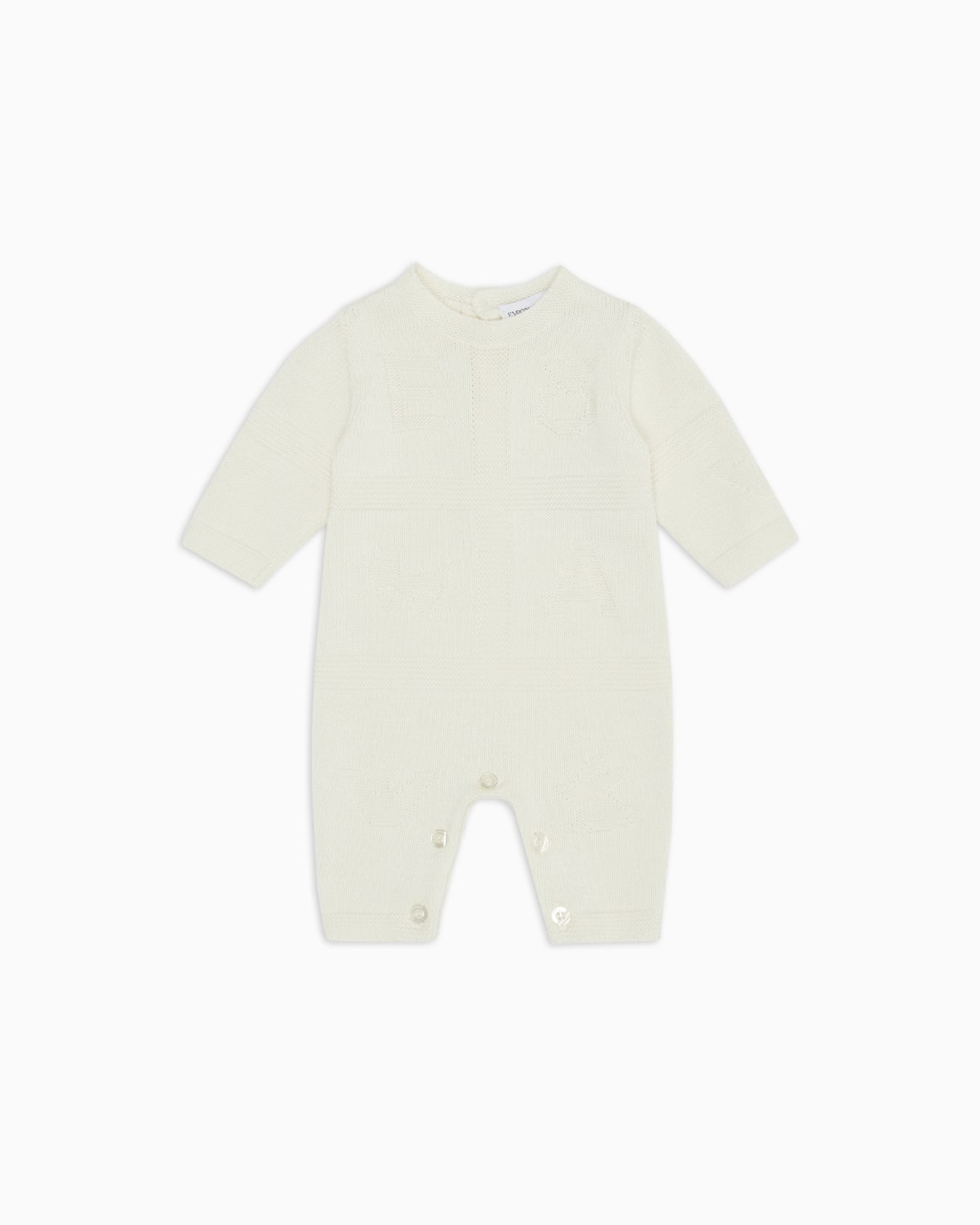 Knitted onesie with Tendresse and logo intarsia Slide 0