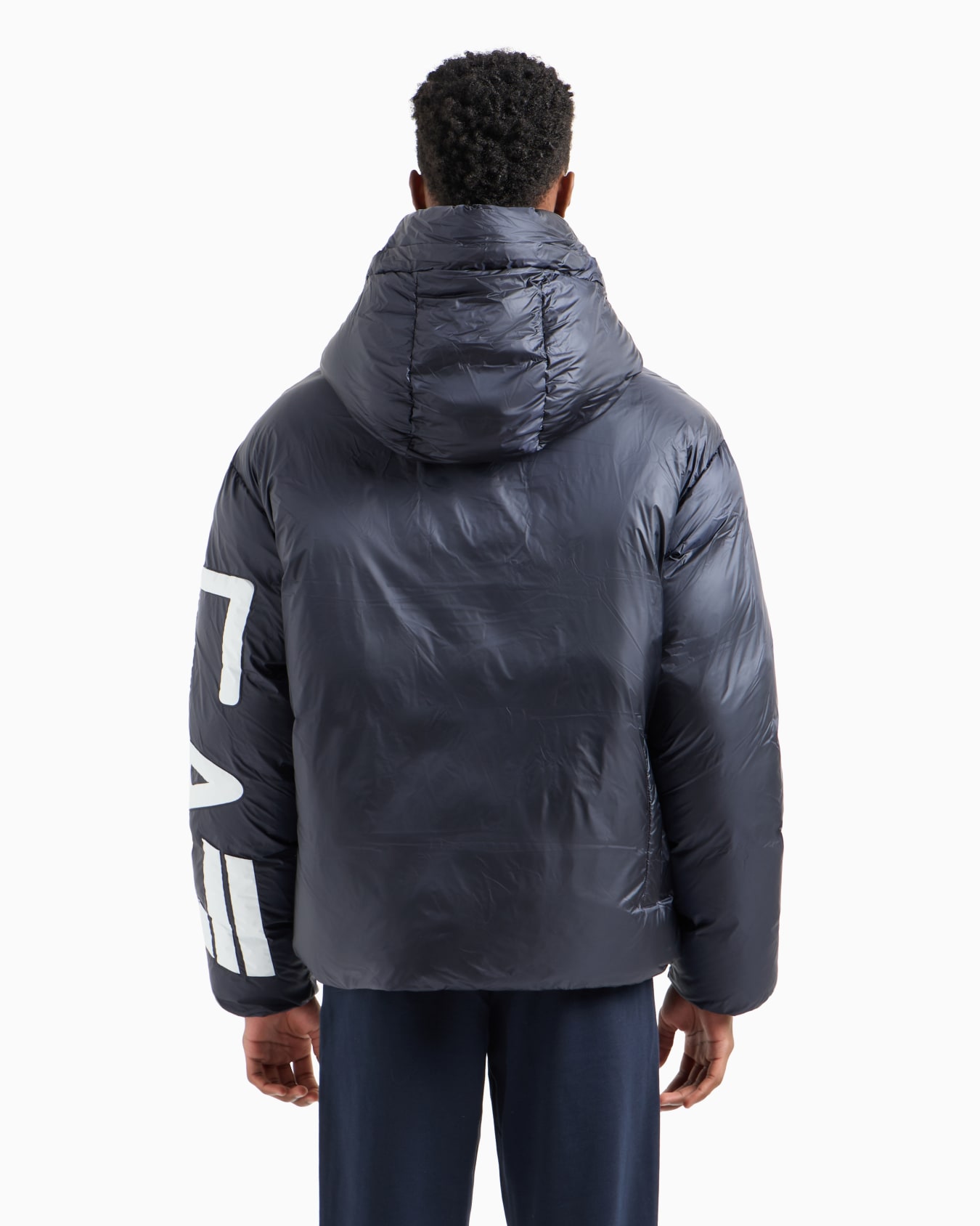 Technical fabric padded jacket with hood Slide 2