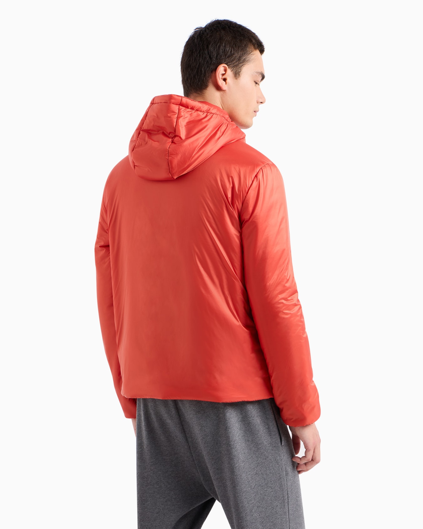 Technical fabric padded jacket with hood Slide 2