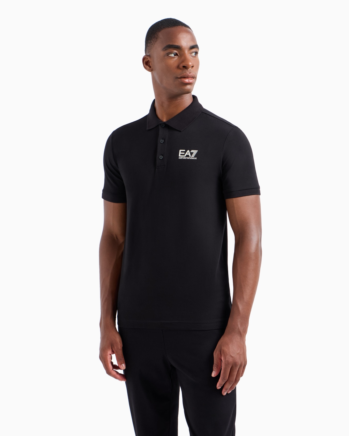 Visibility stretch-cotton polo shirt Slide 1