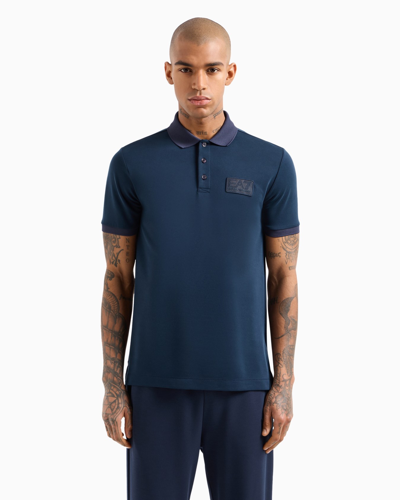 Lux Identity modal-blend polo shirt Slide 1