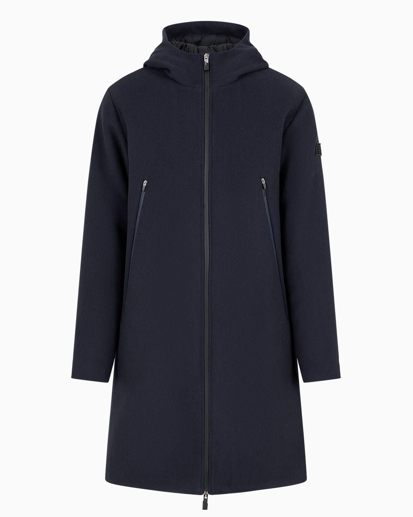Parka à capuche en laine mélangée Diapositive 0