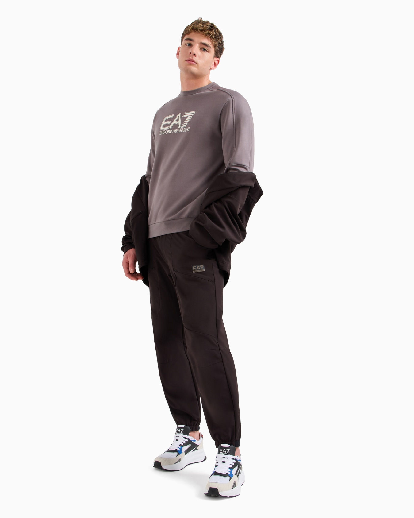 Visibility cotton-blend crew-neck sweatshirt Slide 3