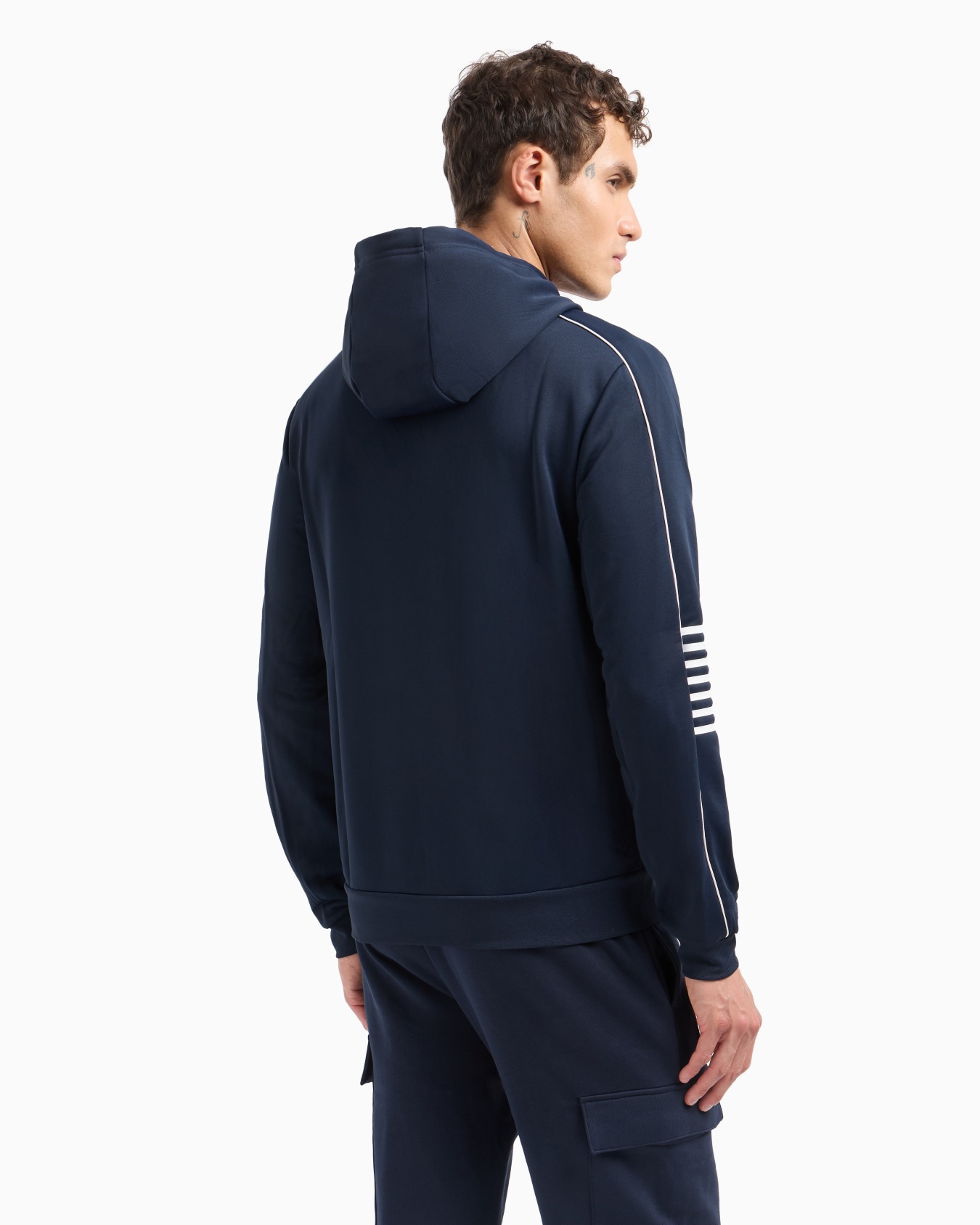 Core Identity hooded sweatshirt in technical fabric Slide 2