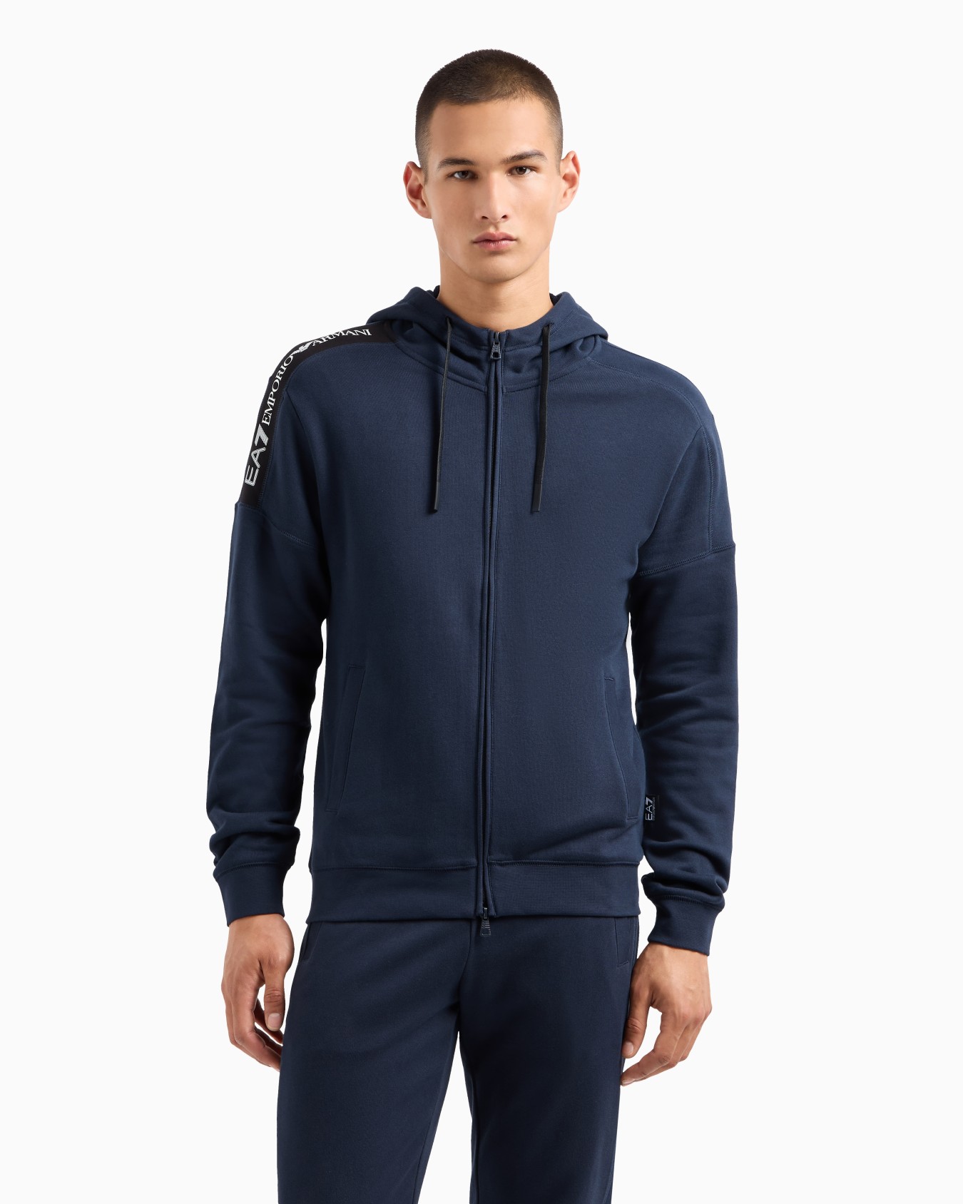 Logo Series hooded cotton sweatshirt Slide 1