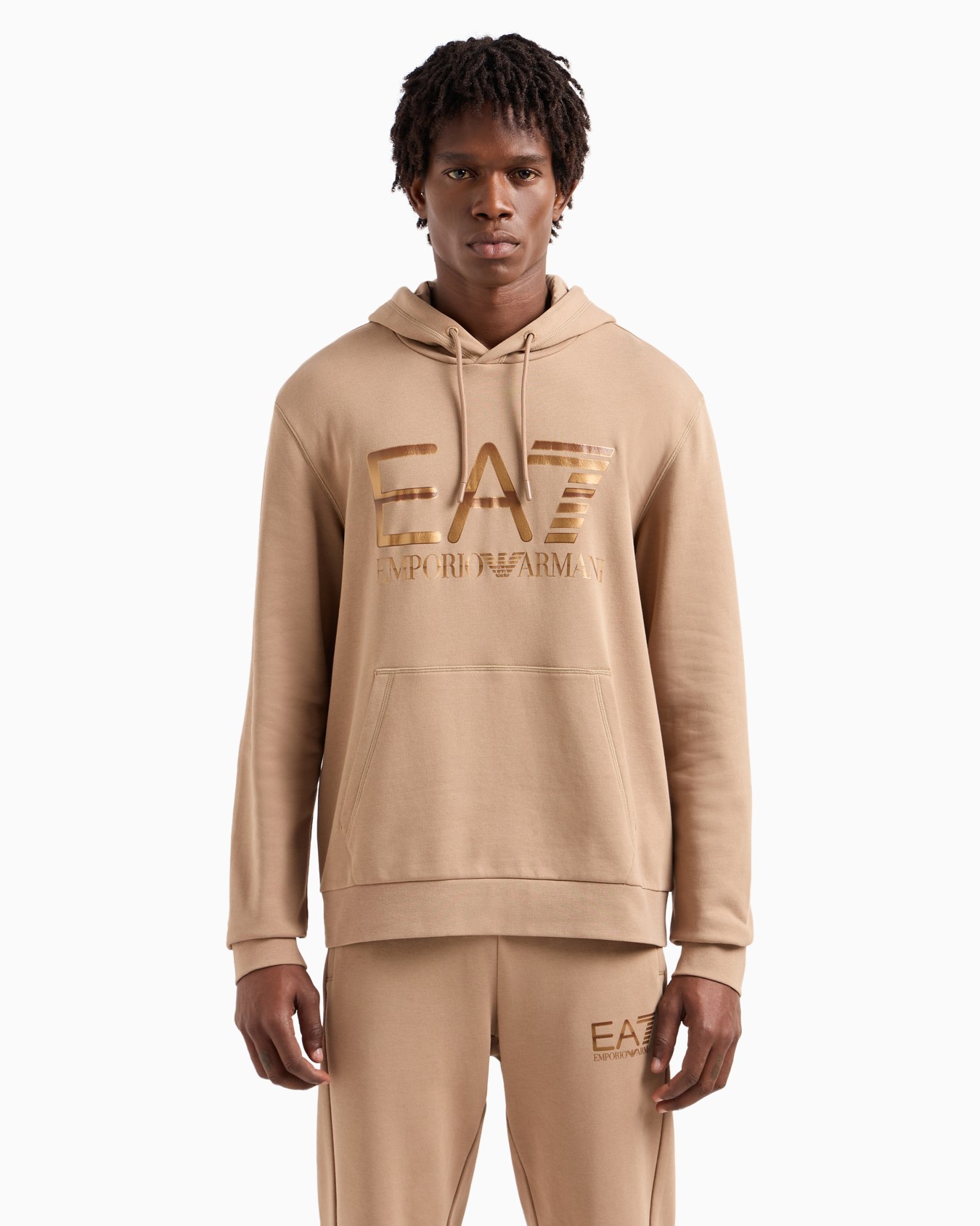 Logo Series hooded cotton sweatshirt Slide 1