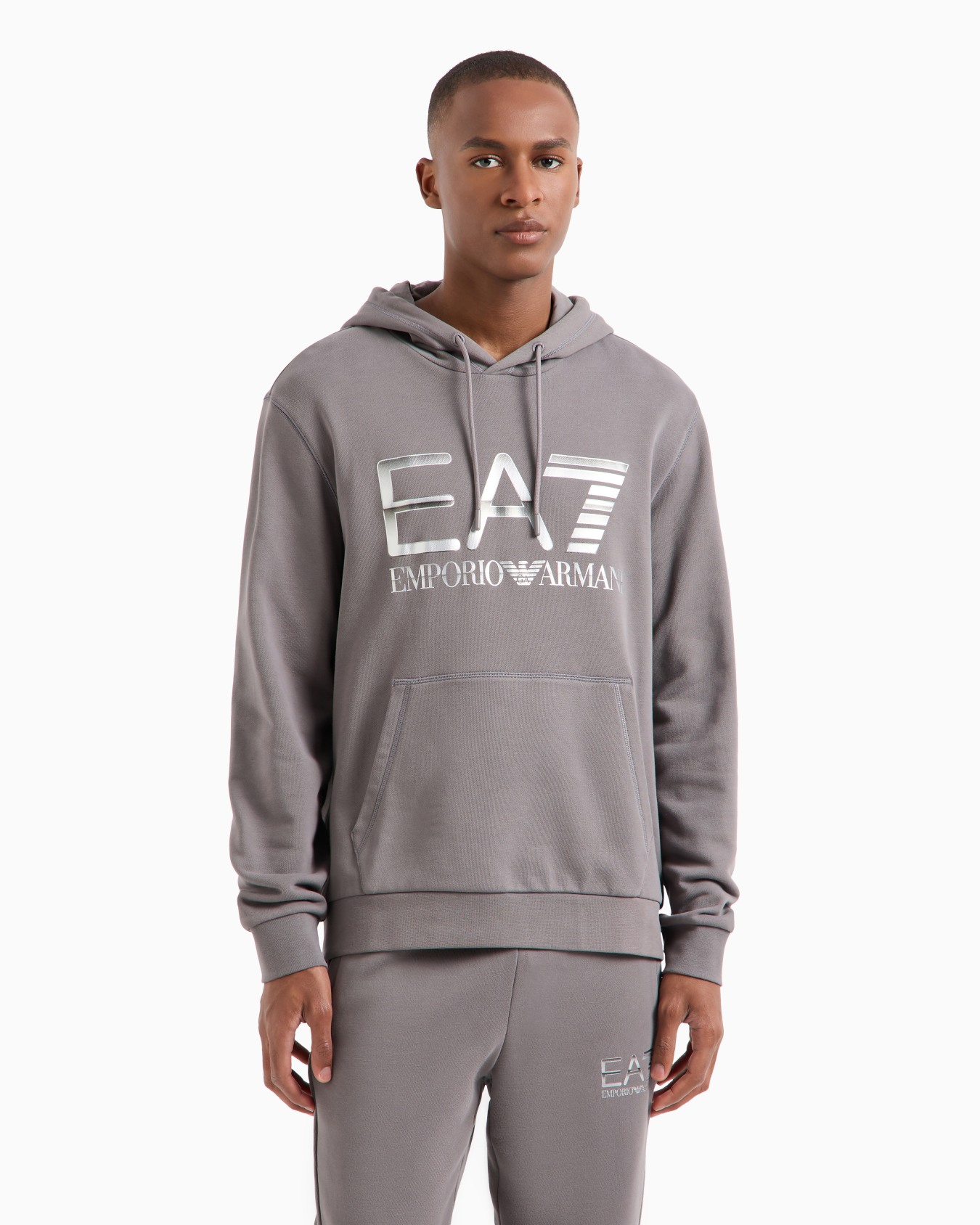 Logo Series Sweatshirt aus Baumwolle mit Kapuze Folie 1