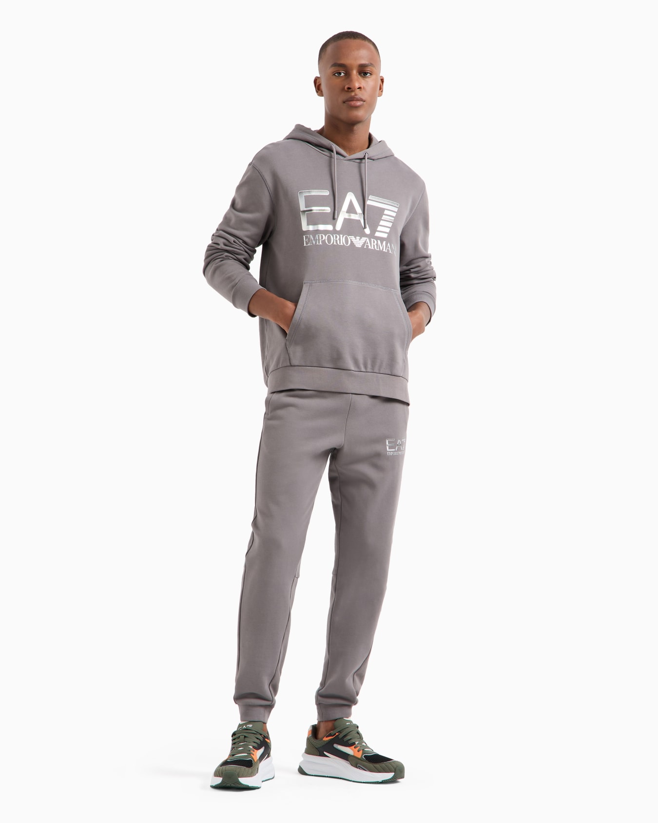 Logo Series Sweatshirt aus Baumwolle mit Kapuze Folie 3