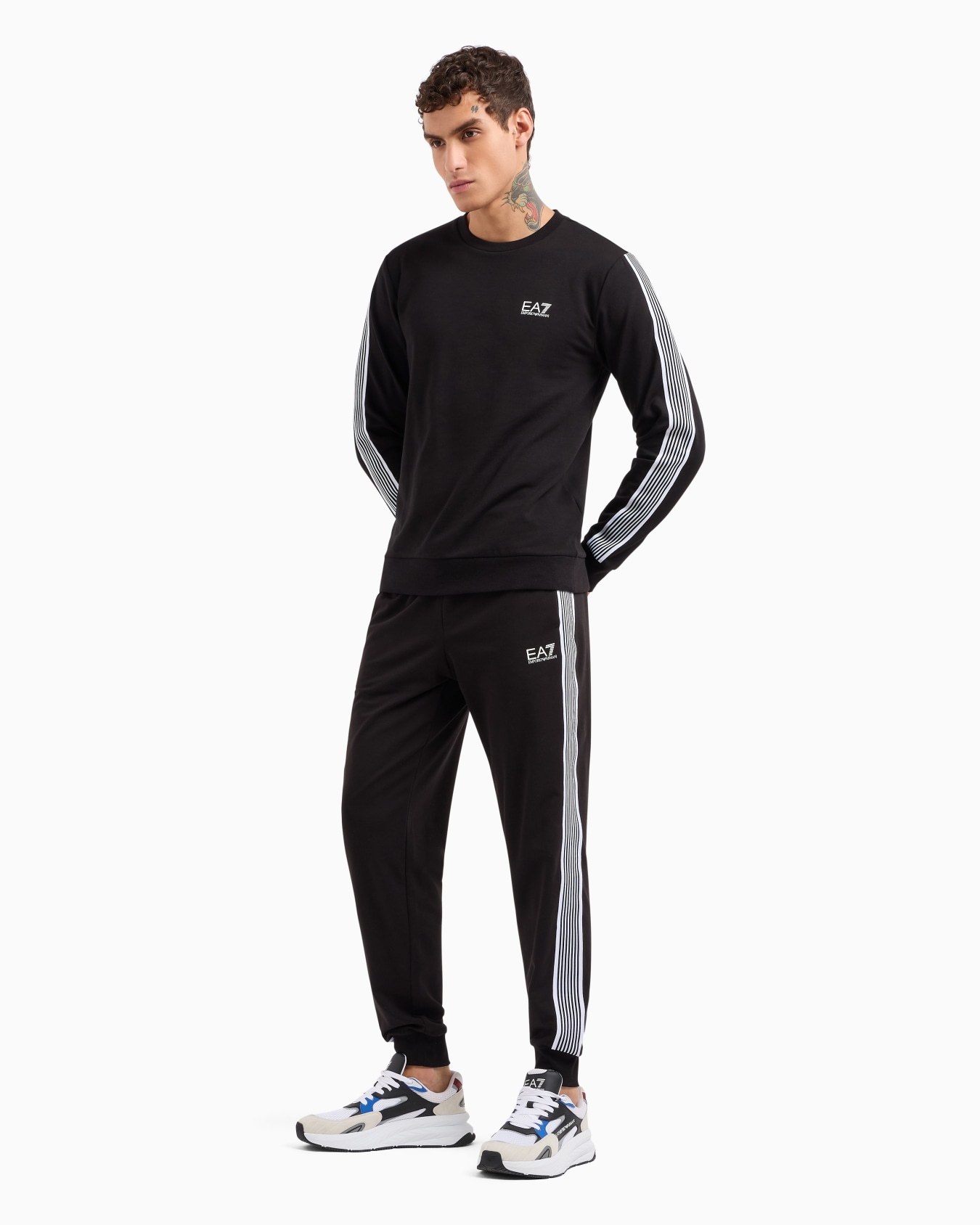 Sudadera de cuello redondo 7 Lines en mezcla de algodón reciclado ASV Diapositiva 3
