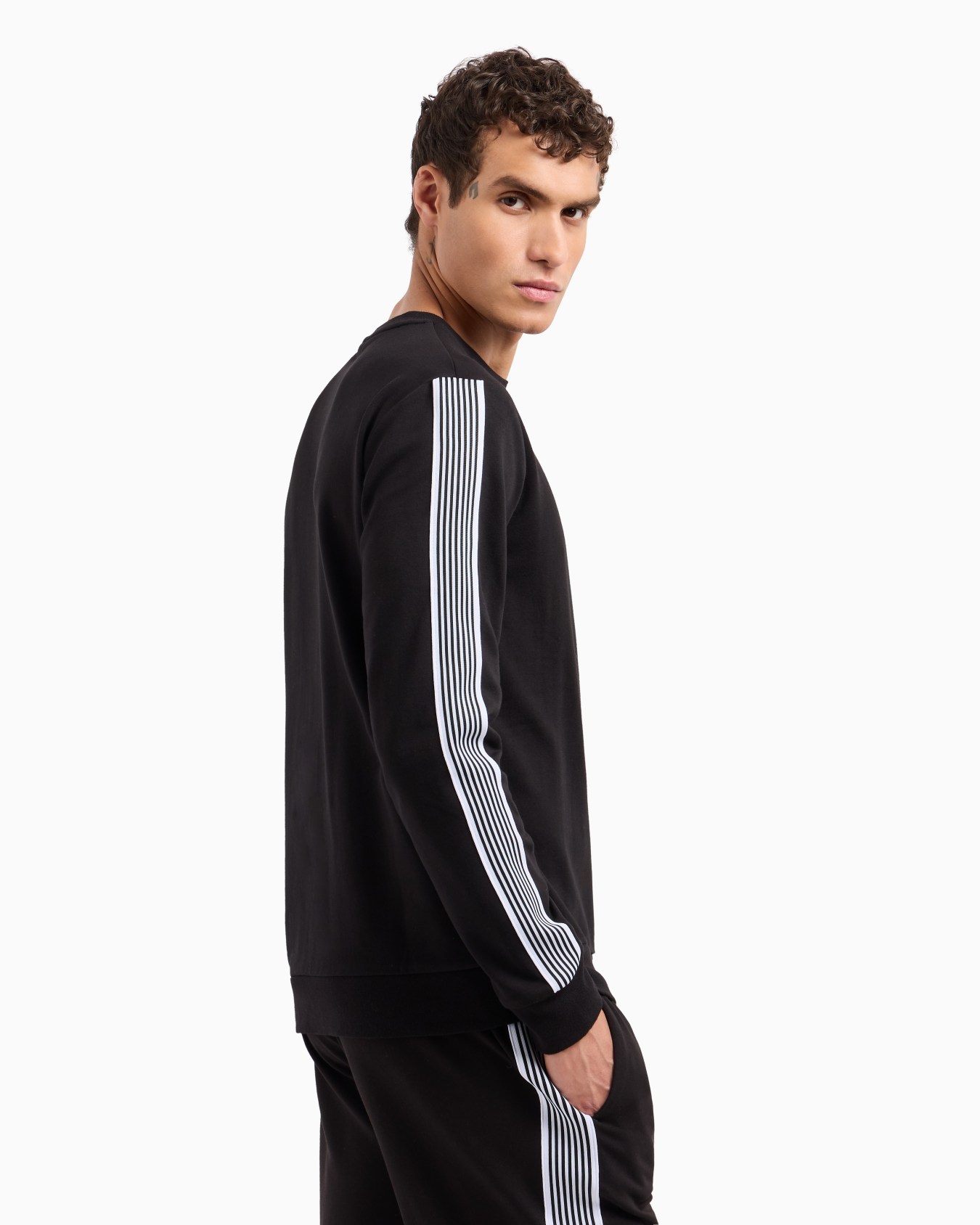 Sudadera de cuello redondo 7 Lines en mezcla de algodón reciclado ASV Diapositiva 2