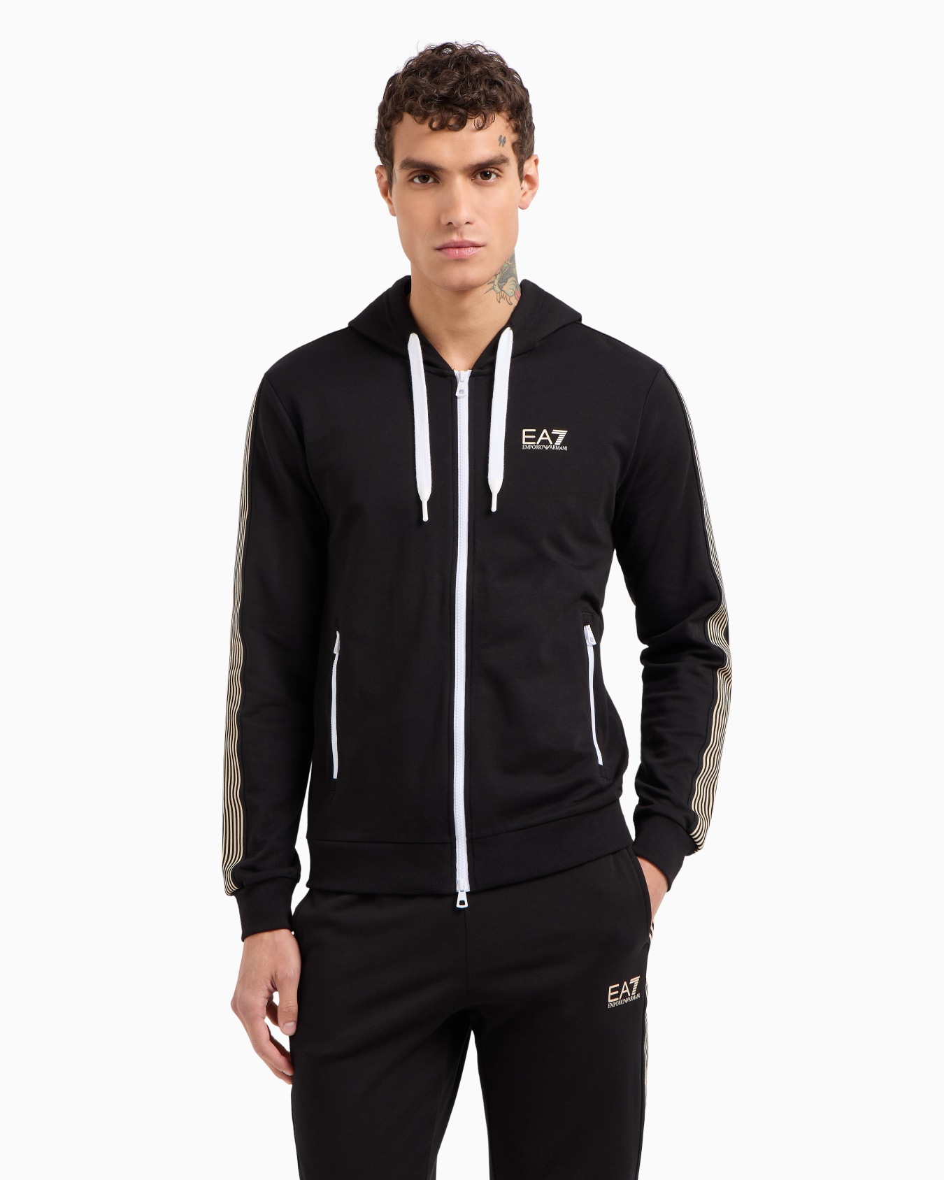 Recycled cotton-blend hooded 7 Lines sweatshirt  Diapositiva 1