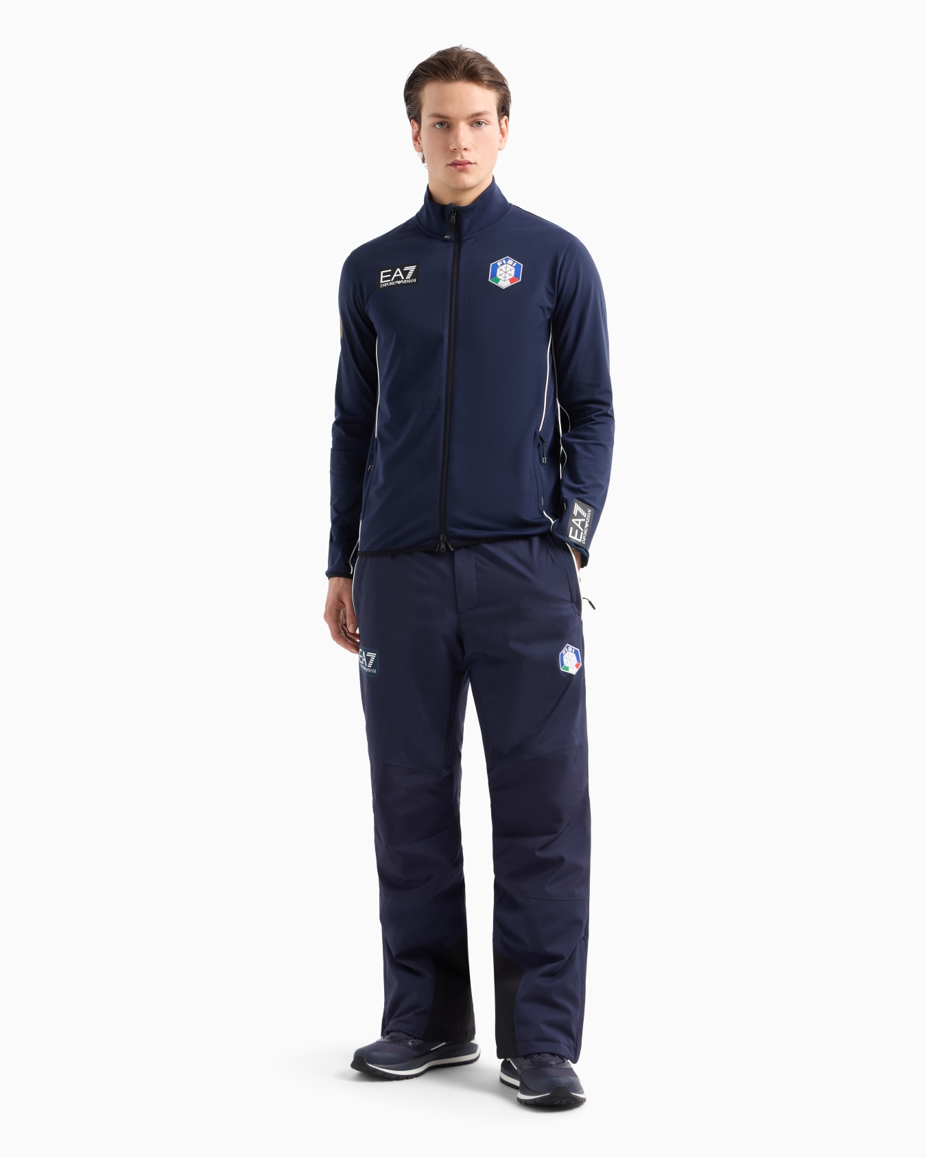 FISI Collection stretch technical fabric zip-up sweatshirt Slide 3