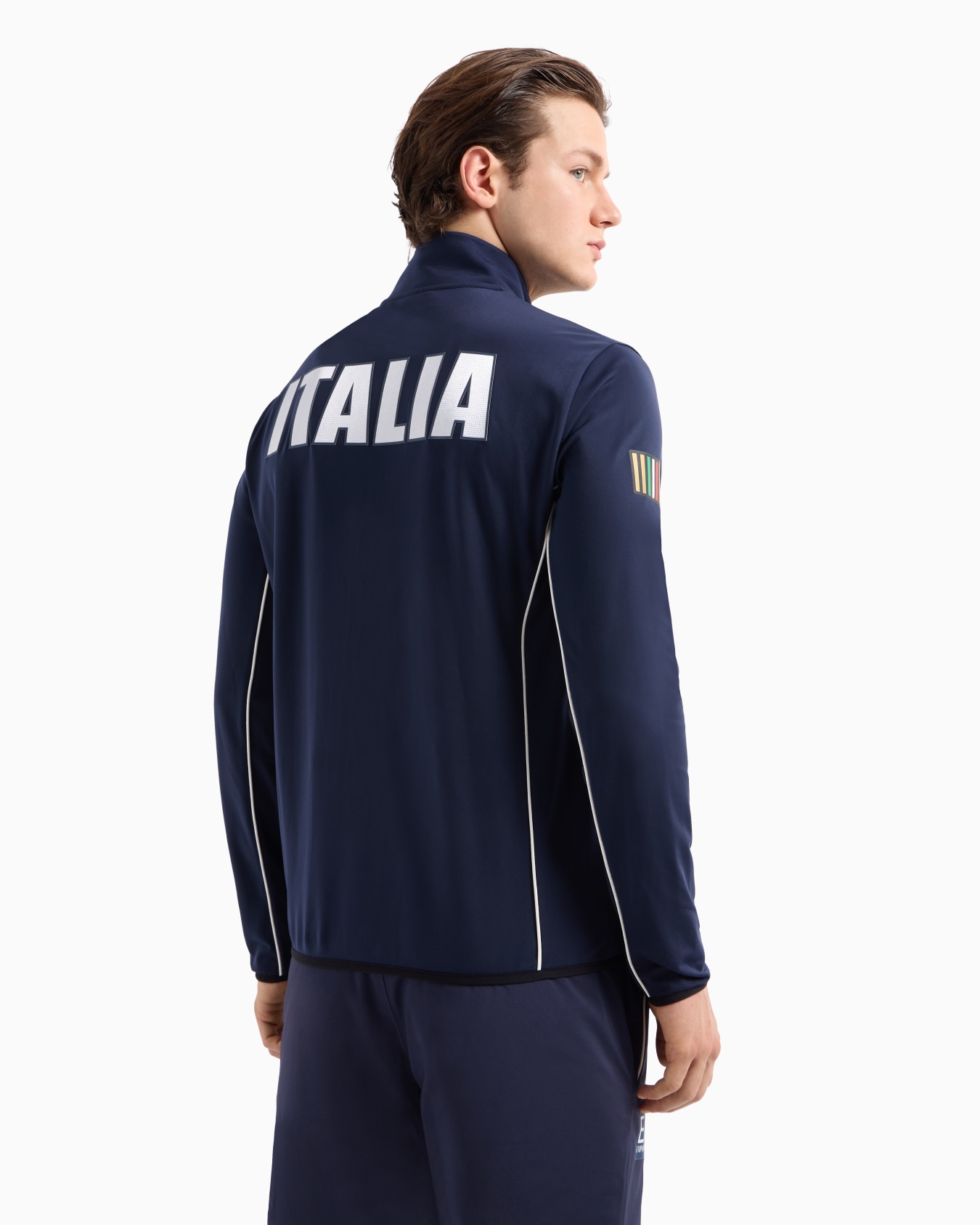 FISI Collection stretch technical fabric zip-up sweatshirt Slide 2