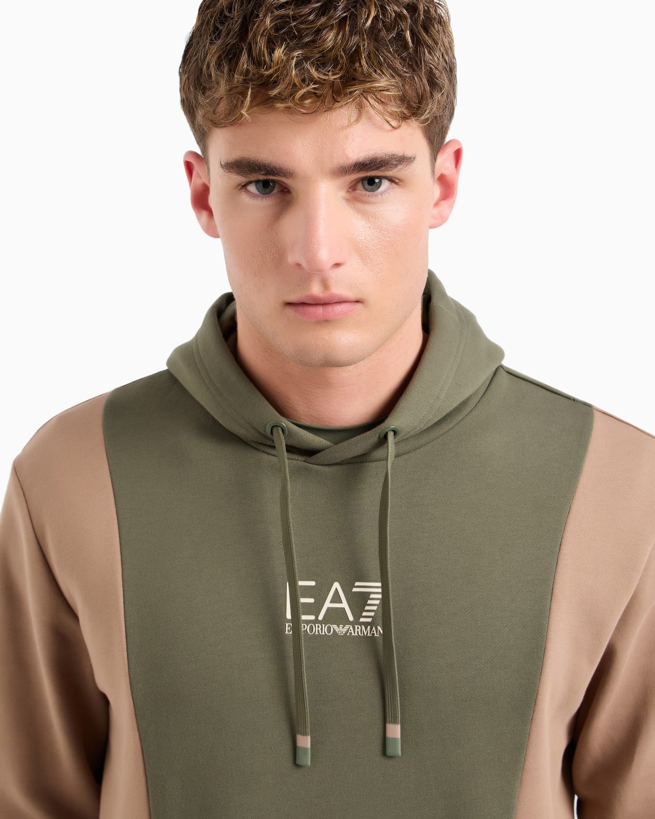 Sweat-shirt à capuche Athletic Colour Block en mélange de coton Diapositive 4