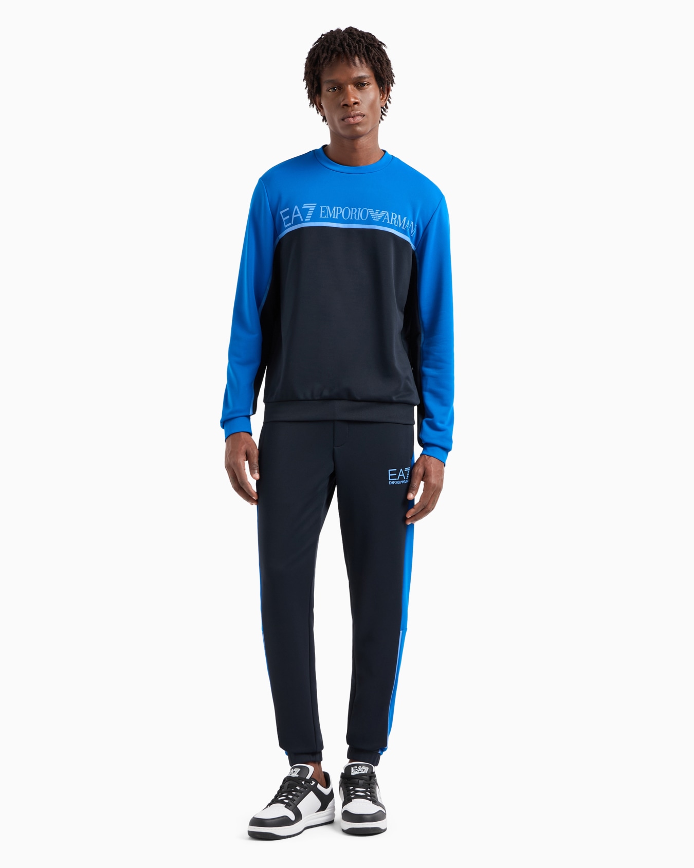 Athletic Colour Block technical fabric crew-neck sweatshirt Slide 3