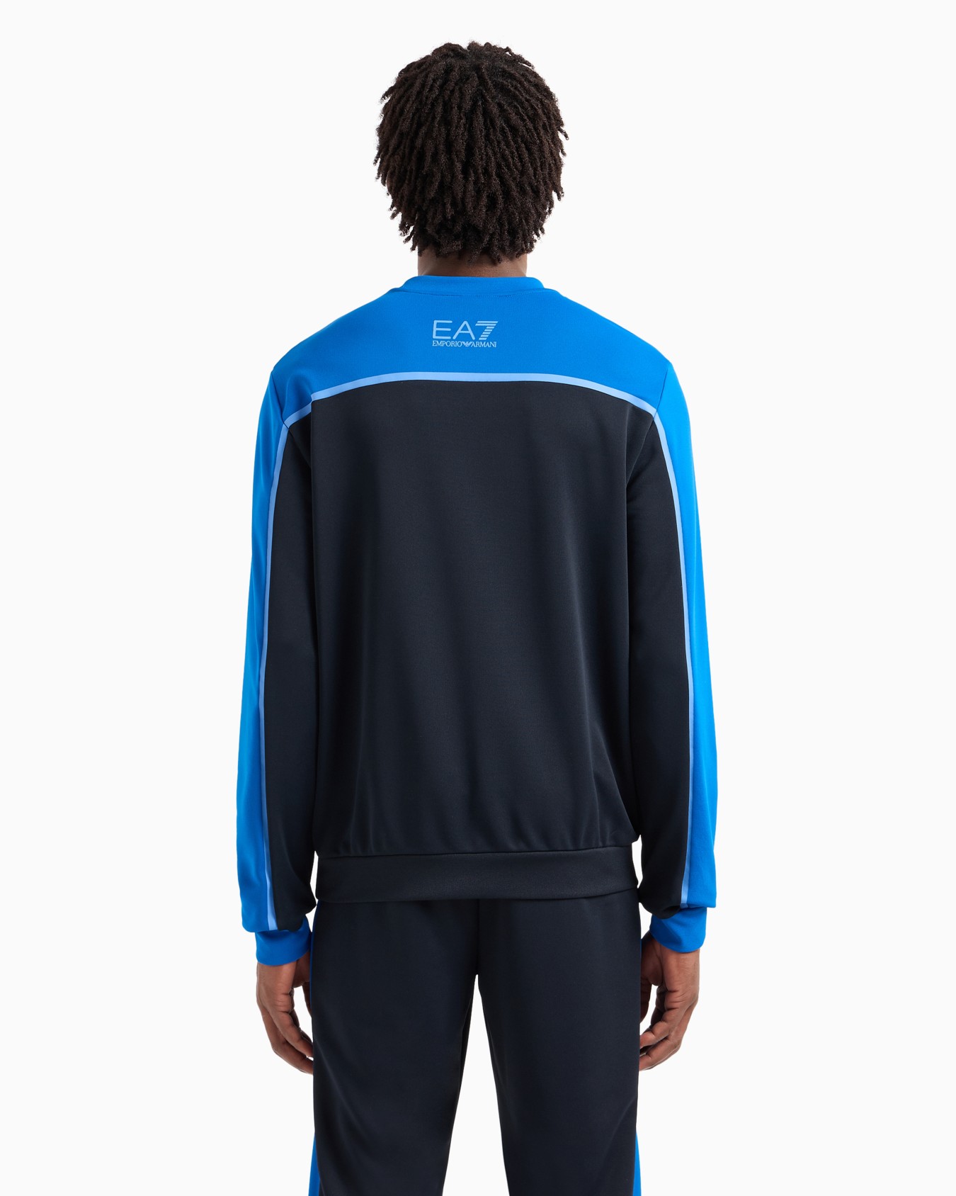 Athletic Colour Block technical fabric crew-neck sweatshirt Slide 2