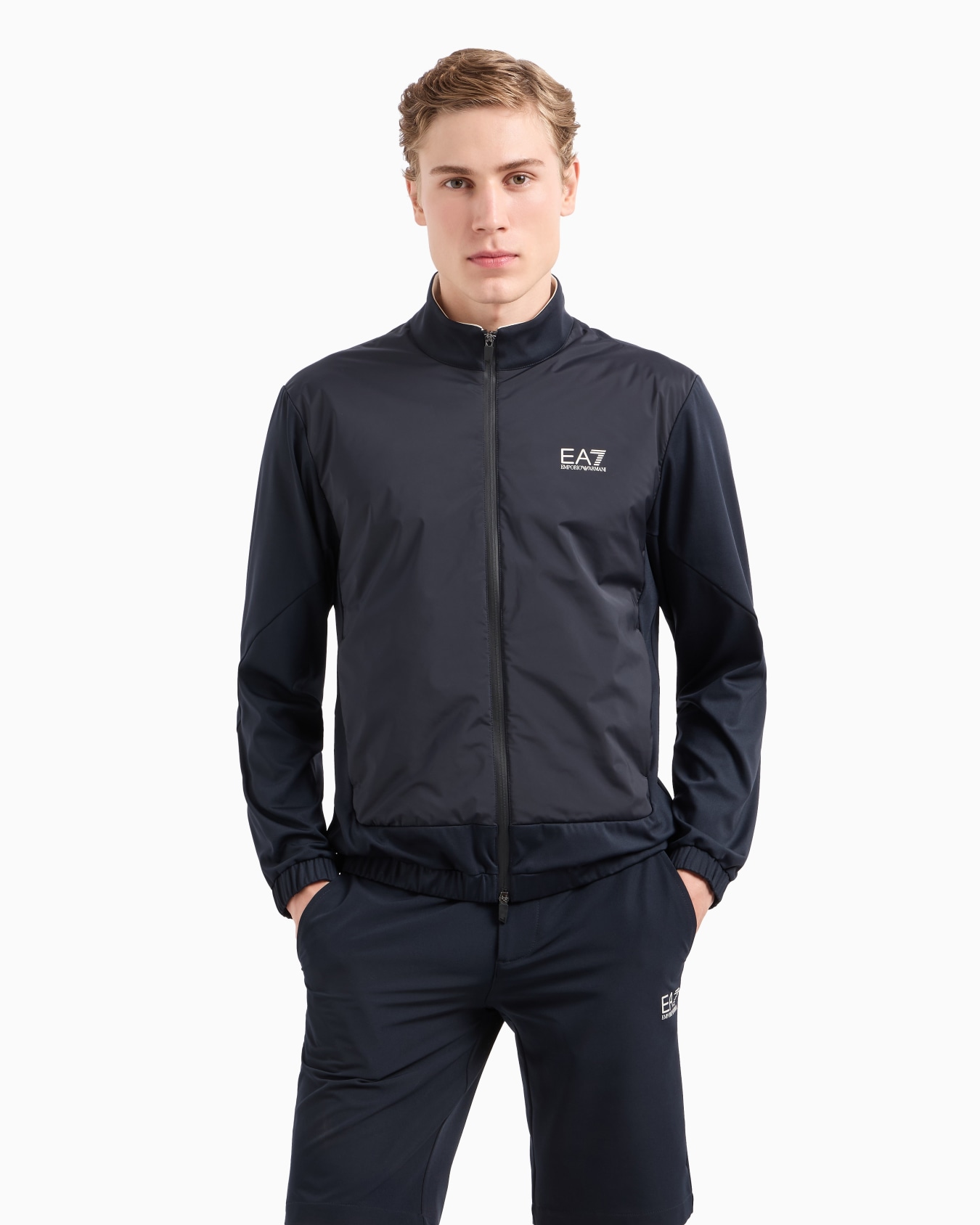 Felpa con zip Golf Pro in tessuto stretch Slide 1