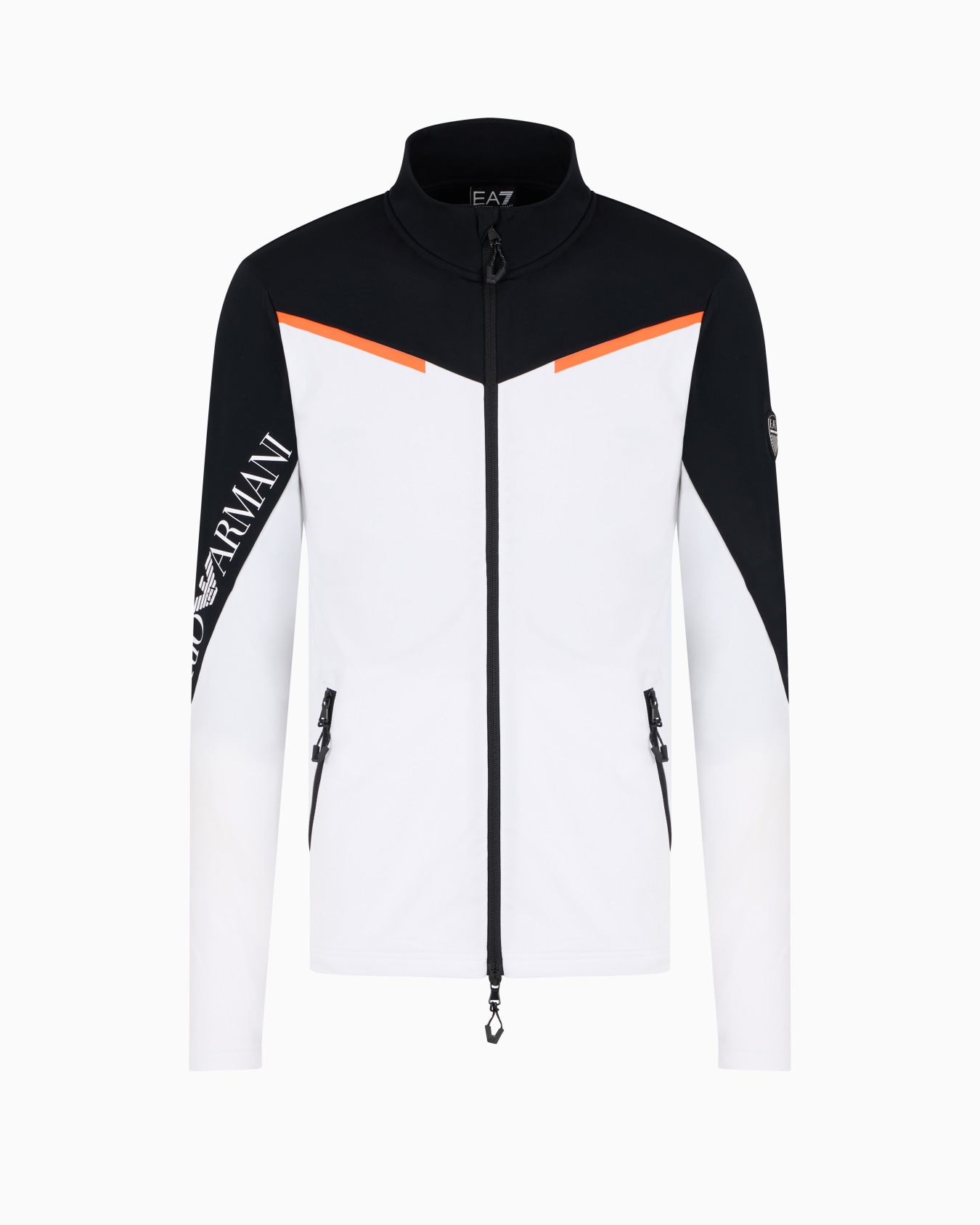 Technical ski fleece in breathable fabric with oversized logo Slide 0