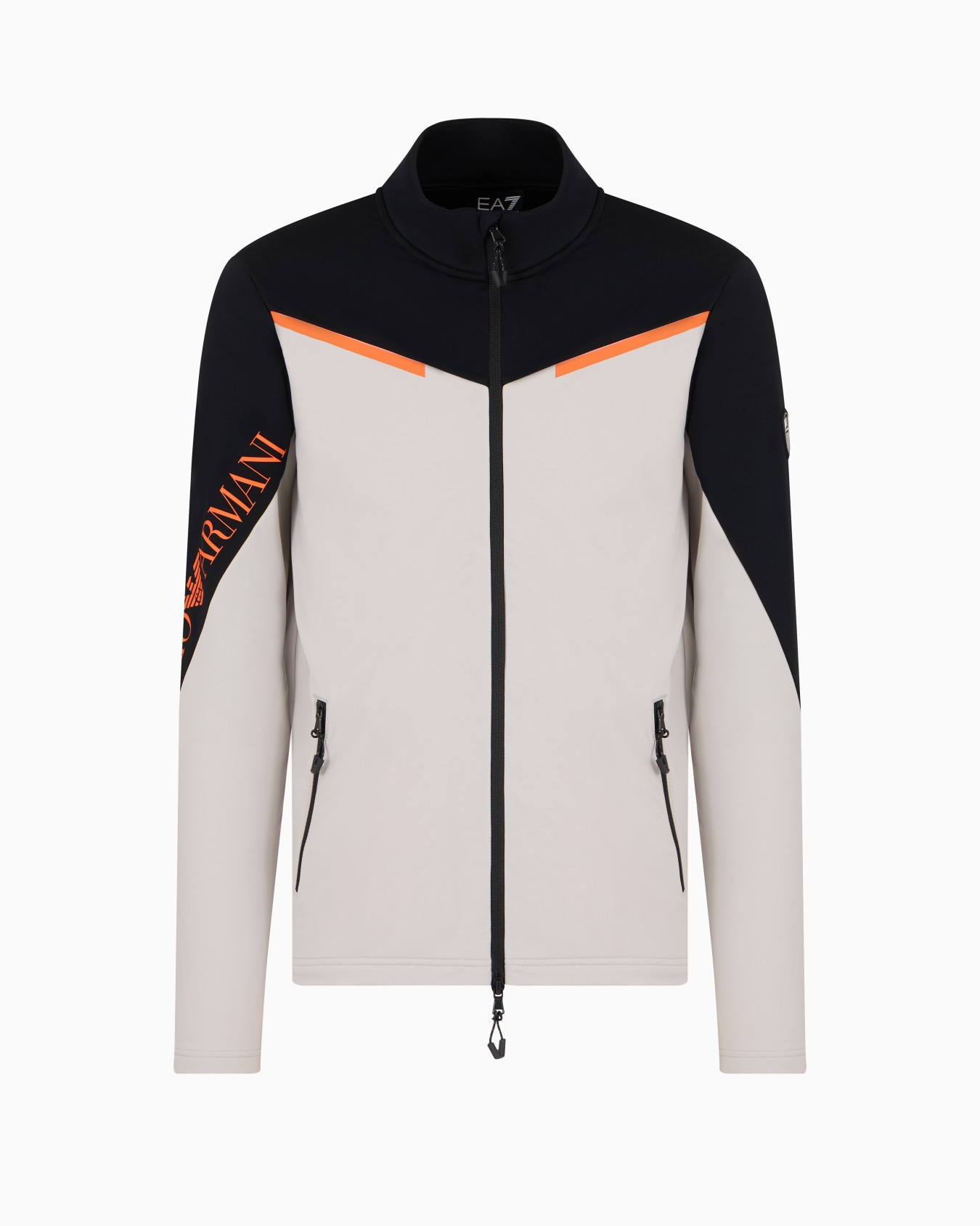 Polaire de ski technique en tissu respirant avec grand logo Diapositive 0