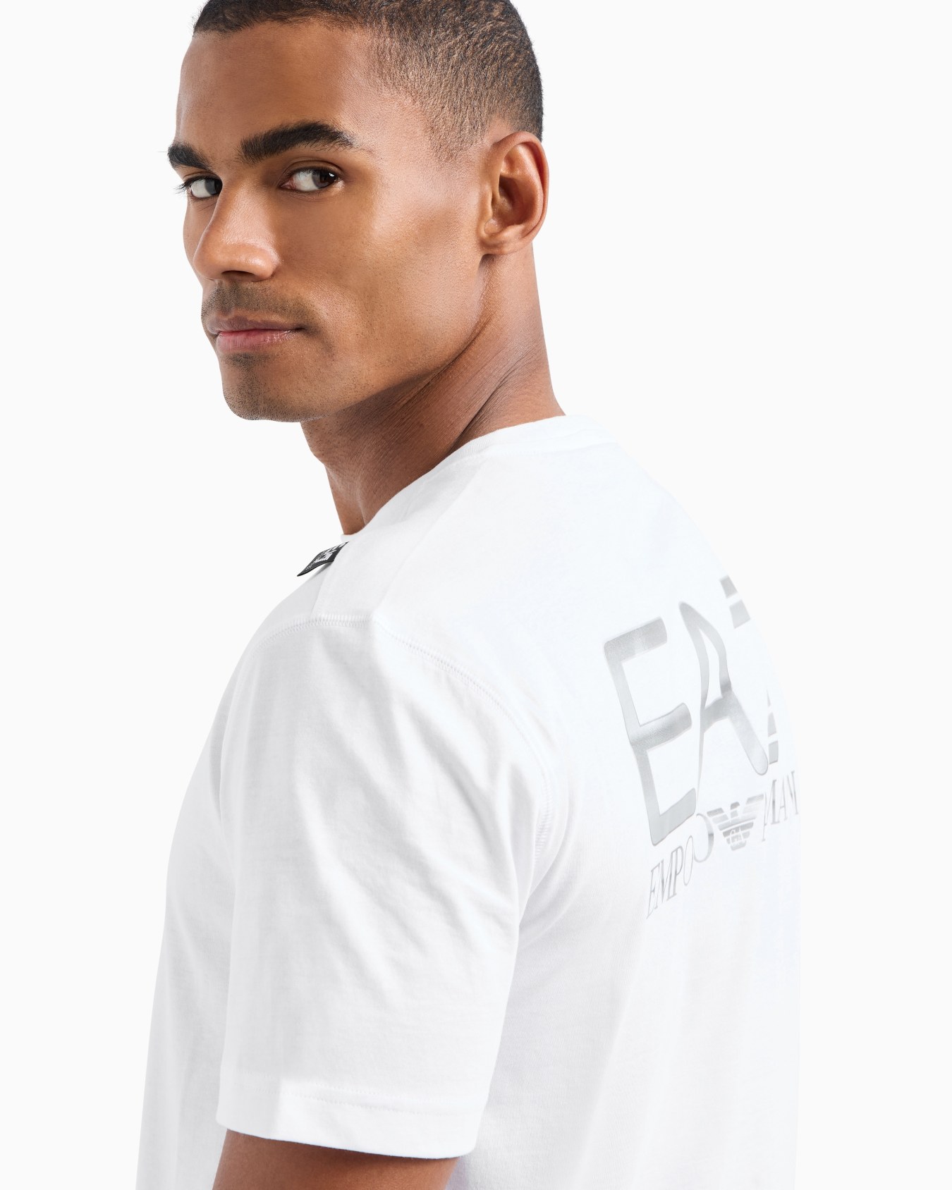 T-shirt ras-du-cou Logo Series en coton Diapositive 4