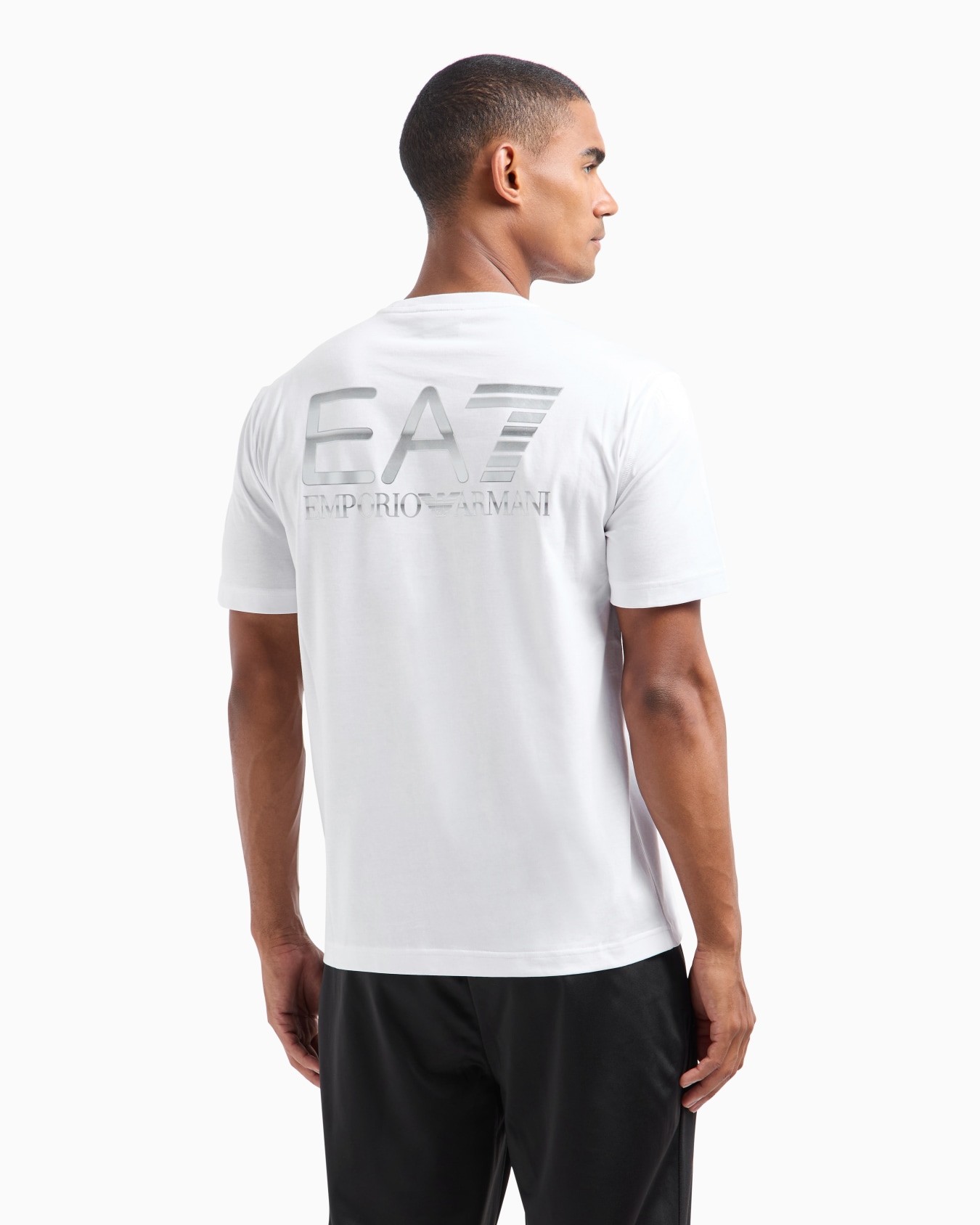 T-shirt ras-du-cou Logo Series en coton Diapositive 2