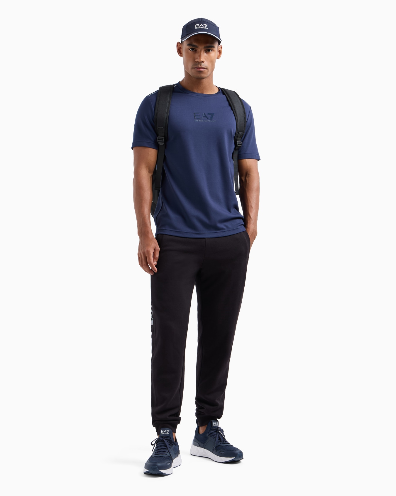 Logo Series crew-neck T-shirt in a stretch viscose blend Slide 3