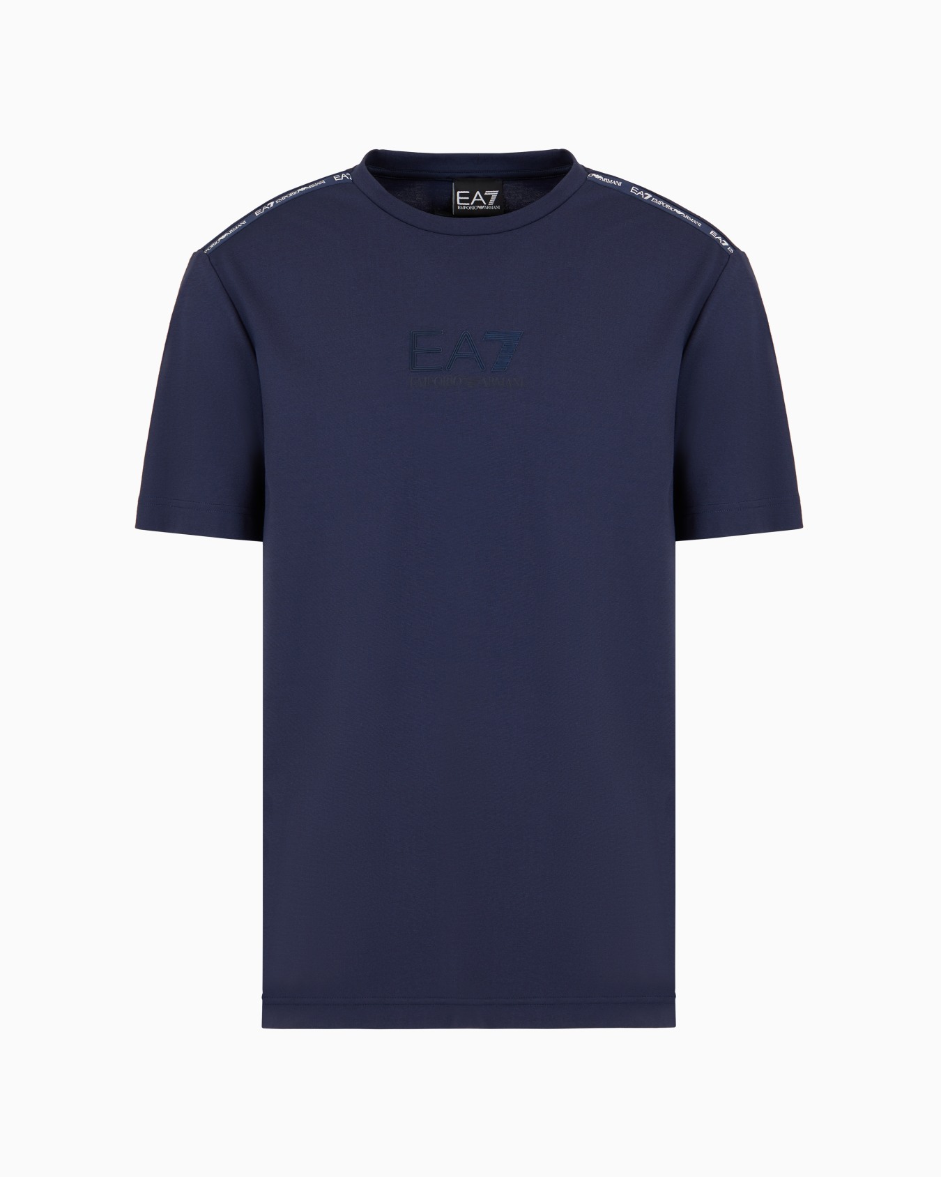 Logo Series crew-neck T-shirt in a stretch viscose blend Slide 0