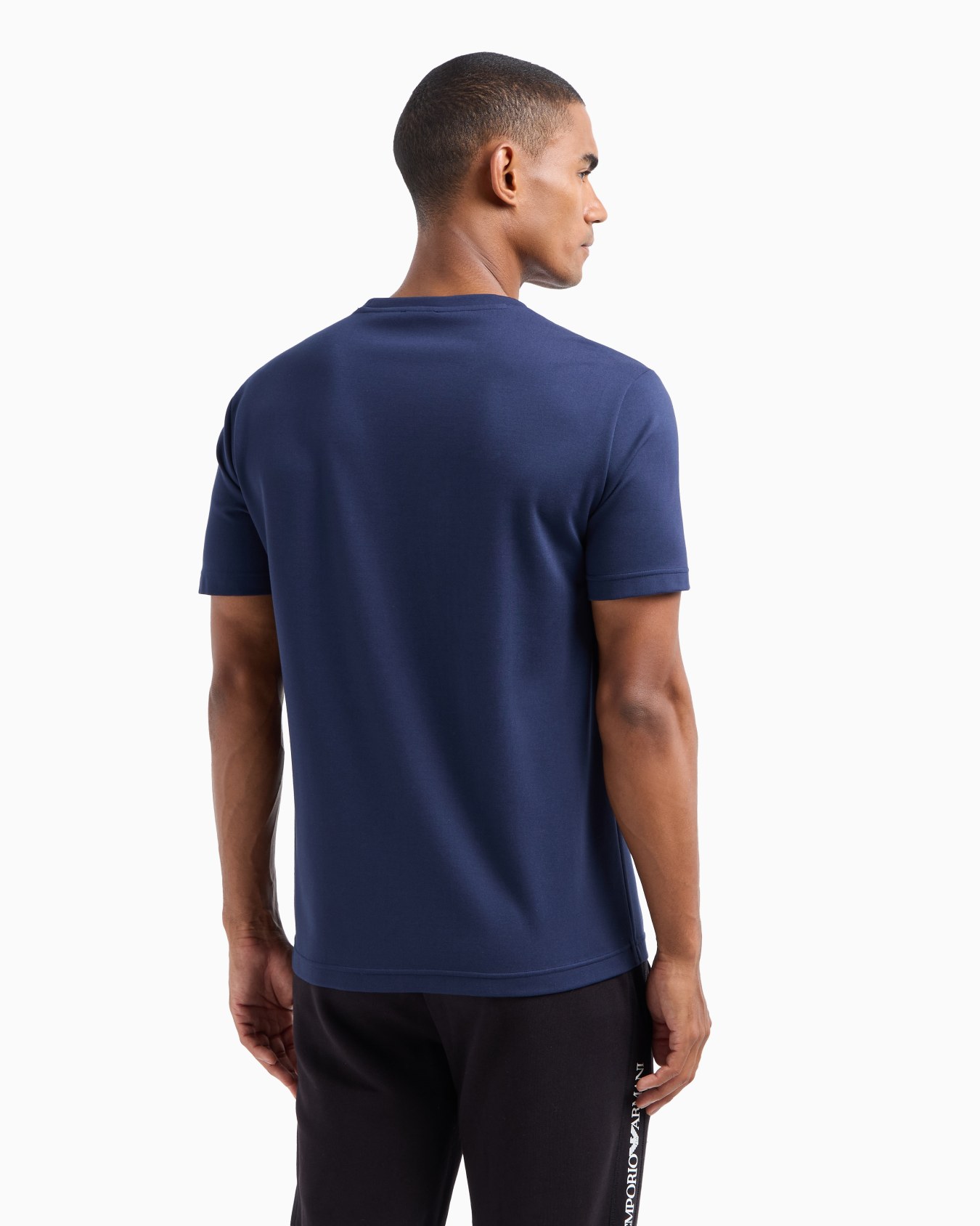 Logo Series crew-neck T-shirt in a stretch viscose blend Slide 2