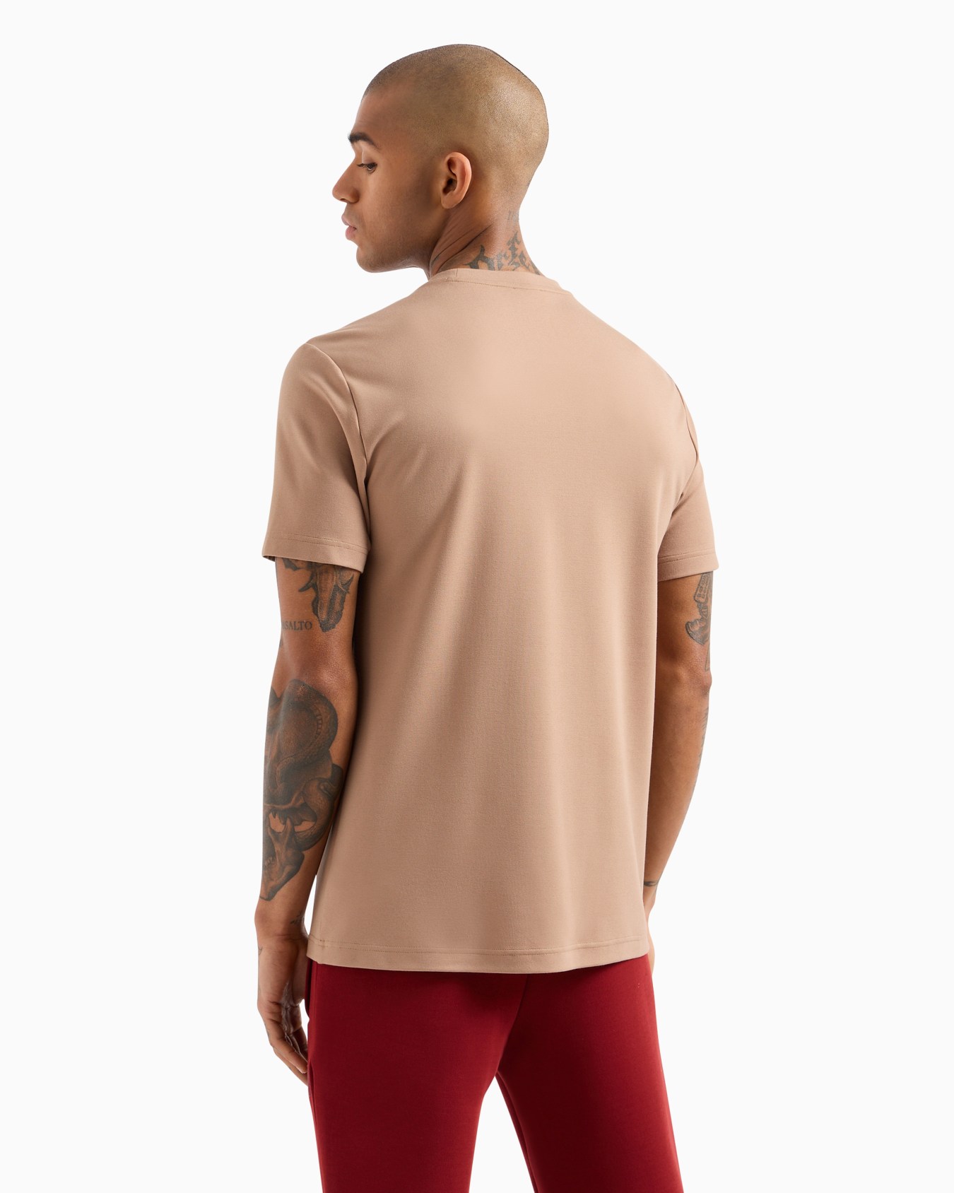 T-shirt ras-du-cou Logo Series en mélange de viscose stretch Diapositive 2