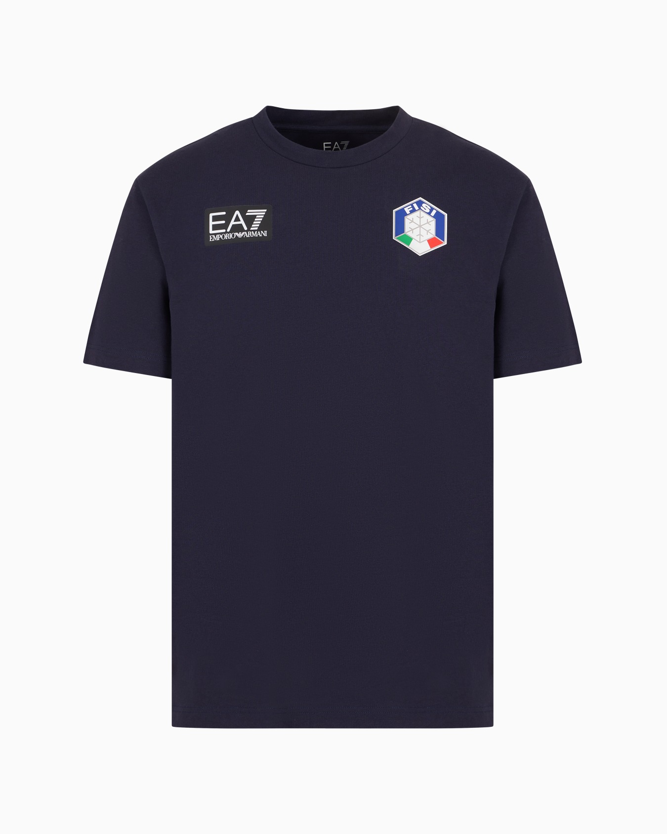FISI Collection stretch cotton-blend crew-neck T-shirt Slide 0