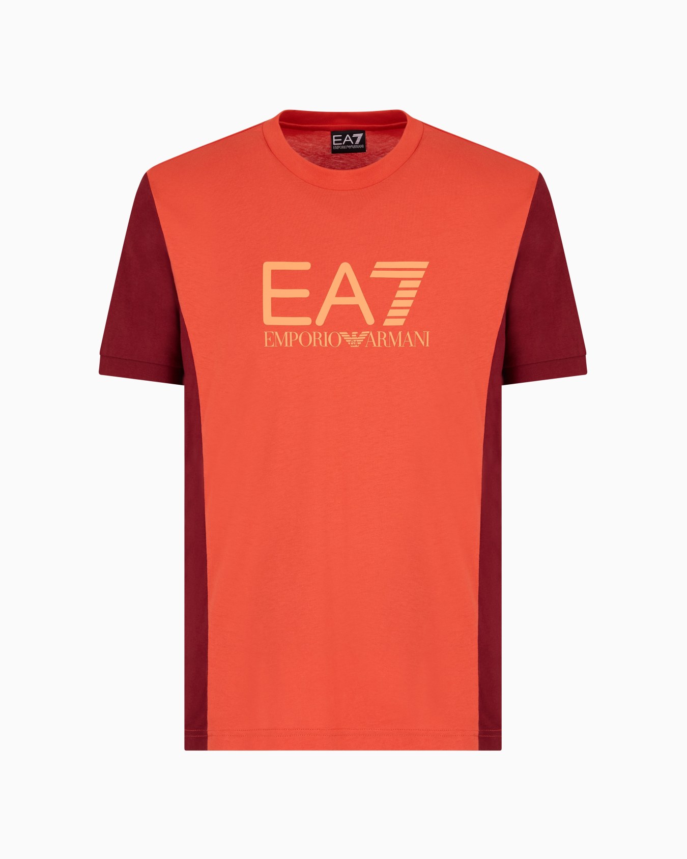 Athletic Colour Block short-sleeved cotton crew-neck T-shirt Slide 0