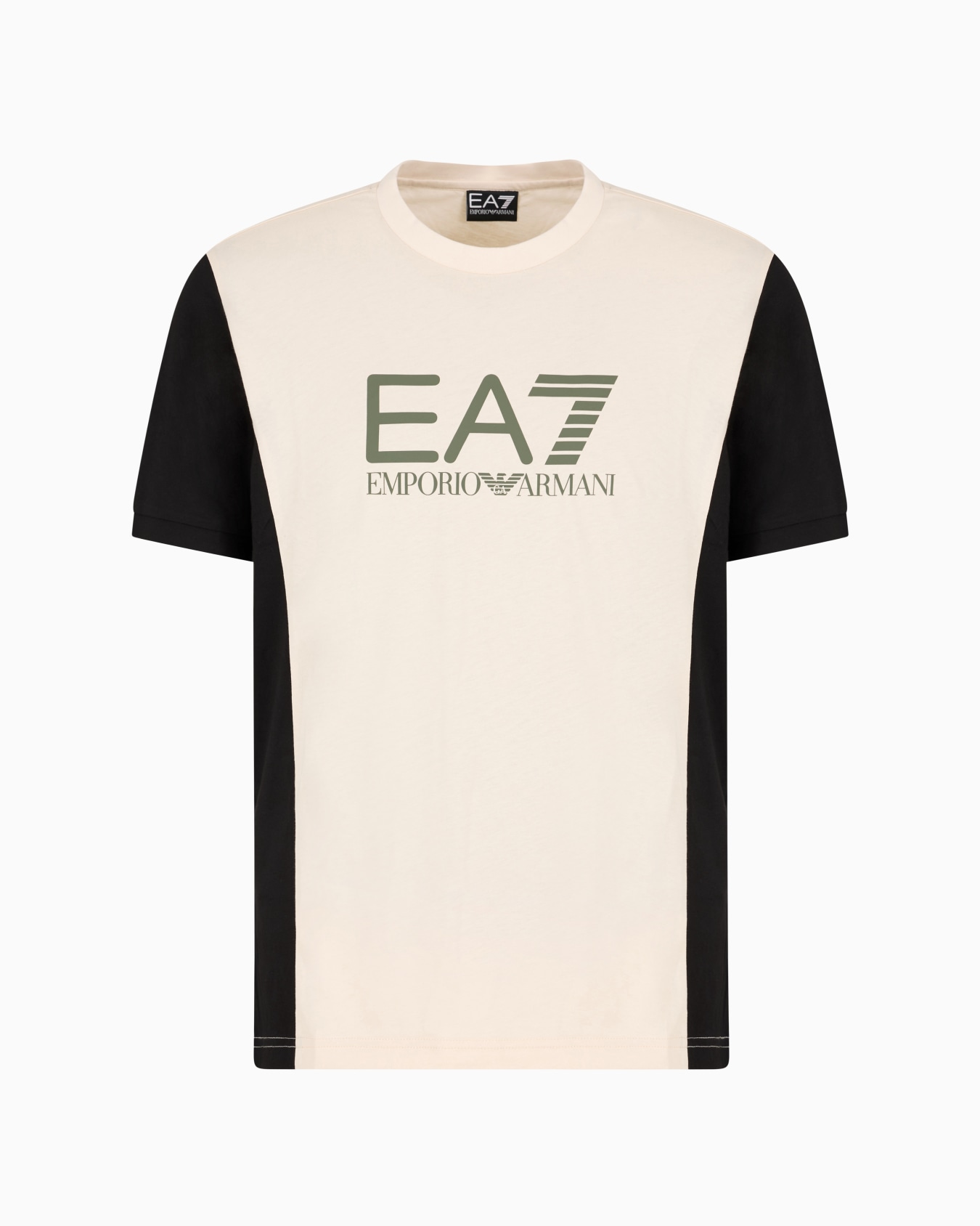 Athletic Colour Block short-sleeved cotton crew-neck T-shirt Diapositiva 0