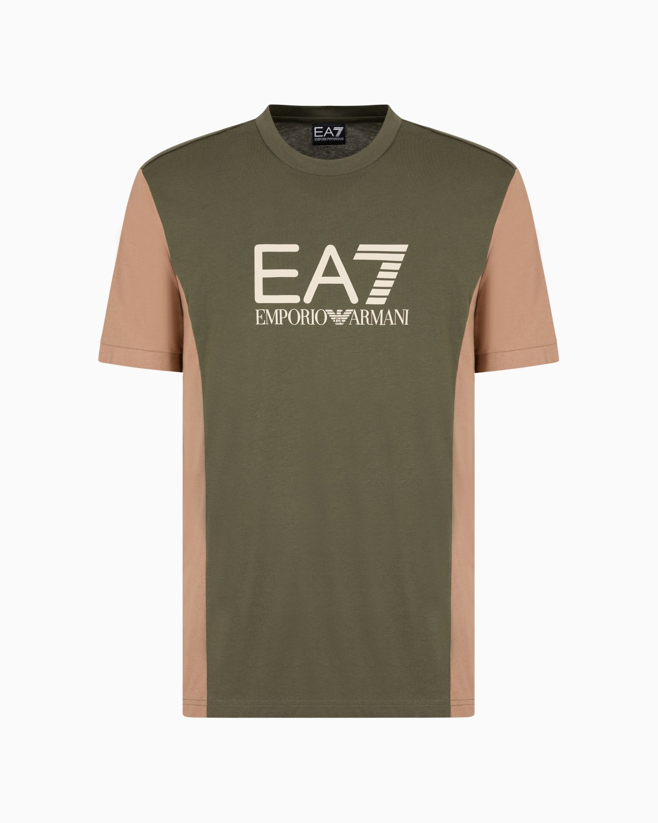 Athletic Colour Block short-sleeved cotton crew-neck T-shirt Slide 0