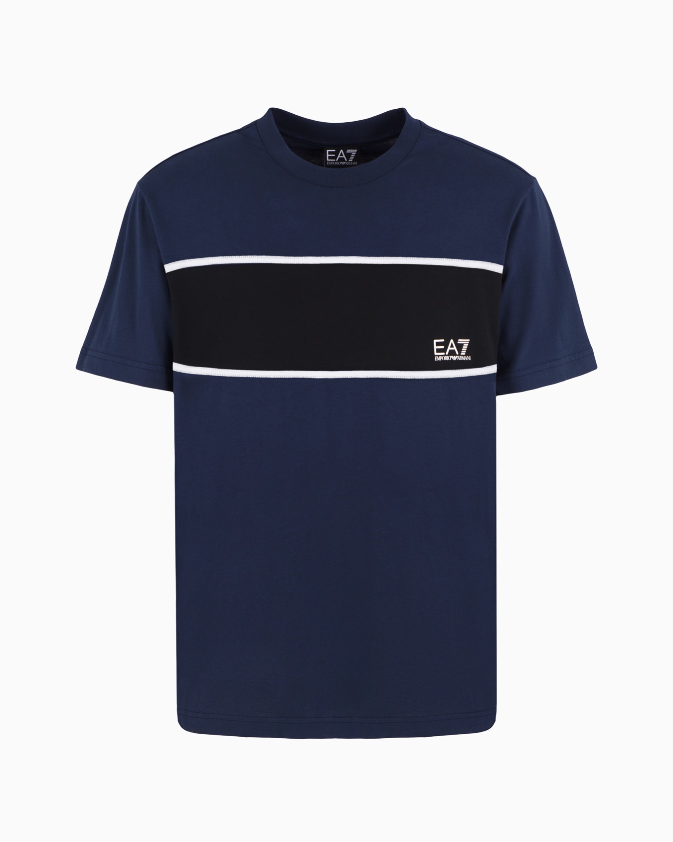 T-shirt girocollo Athletic Colour Block in cotone organico Slide 0