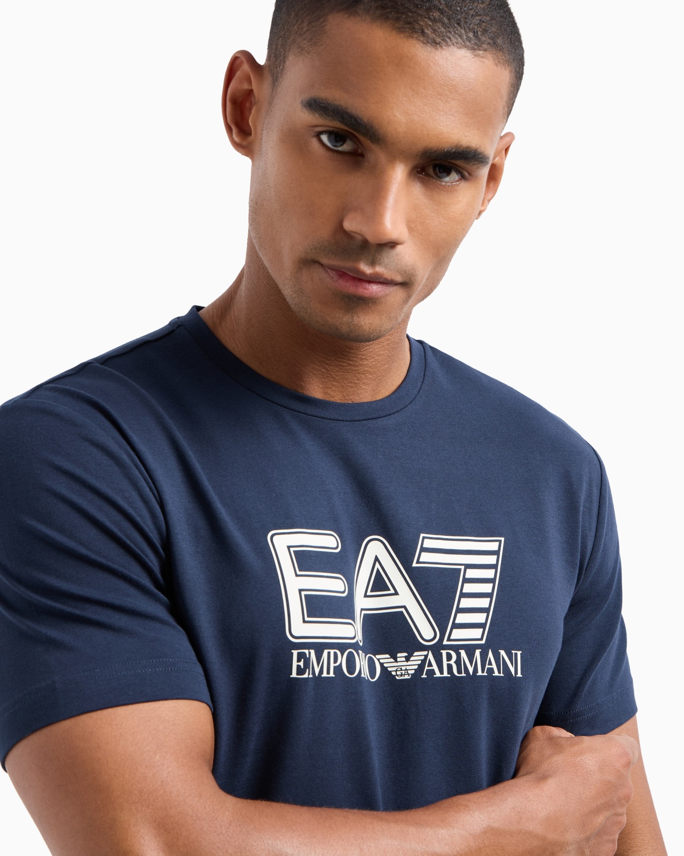 Visibility stretch-cotton, short-sleeved crew-neck T-shirt Slide 4