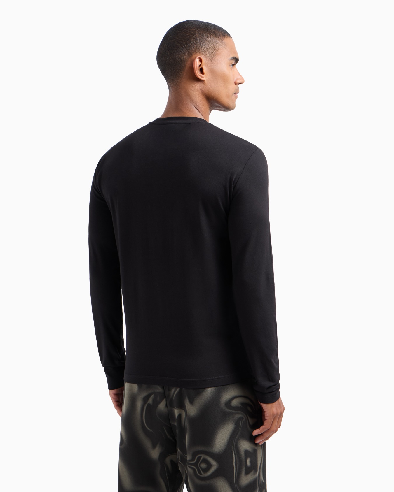 Visibility stretch-cotton long-sleeved crew-neck T-shirt Slide 2