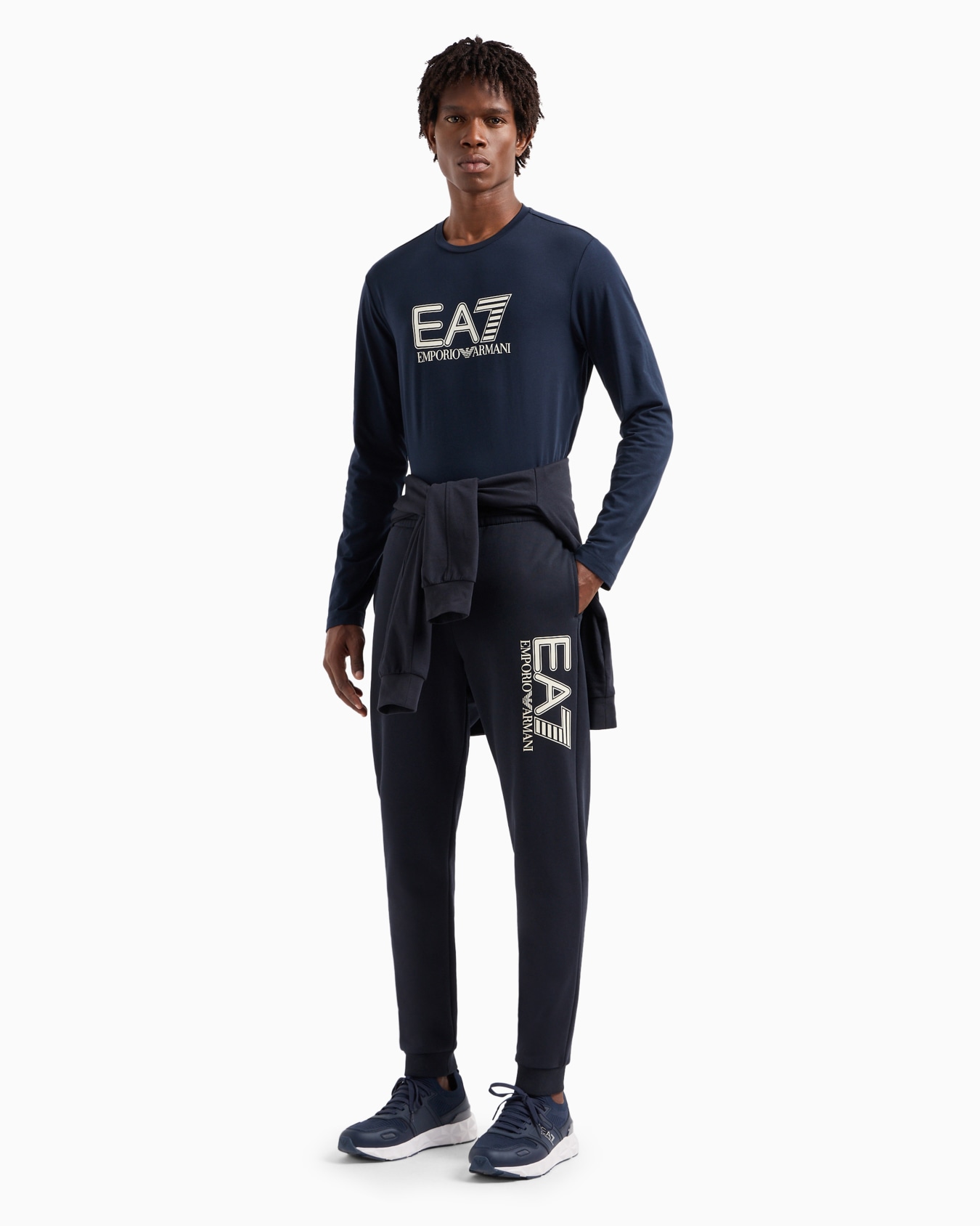 Visibility stretch-cotton long-sleeved crew-neck T-shirt Slide 3