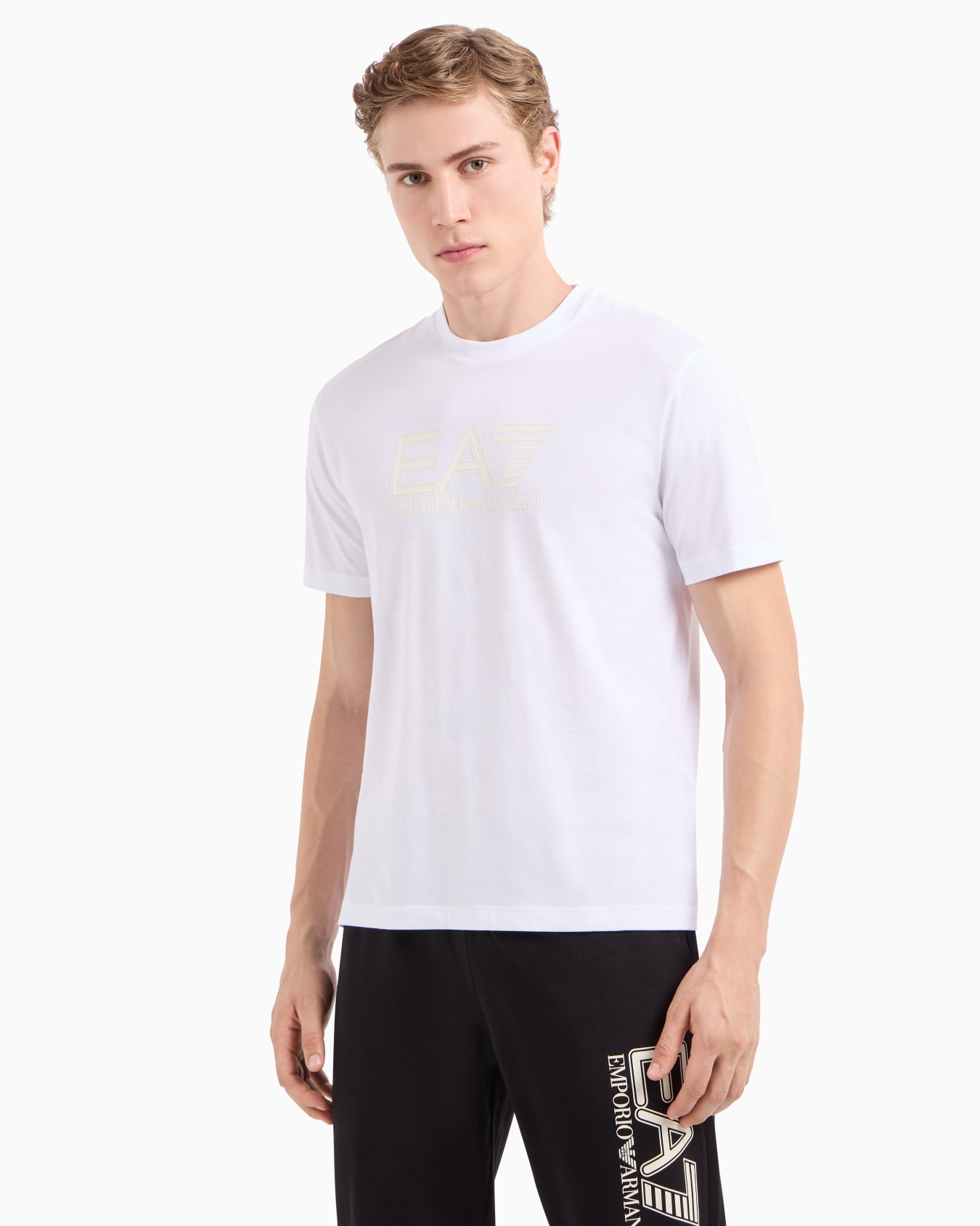 T-shirt girocollo Visibility in jersey di cotone Slide 1