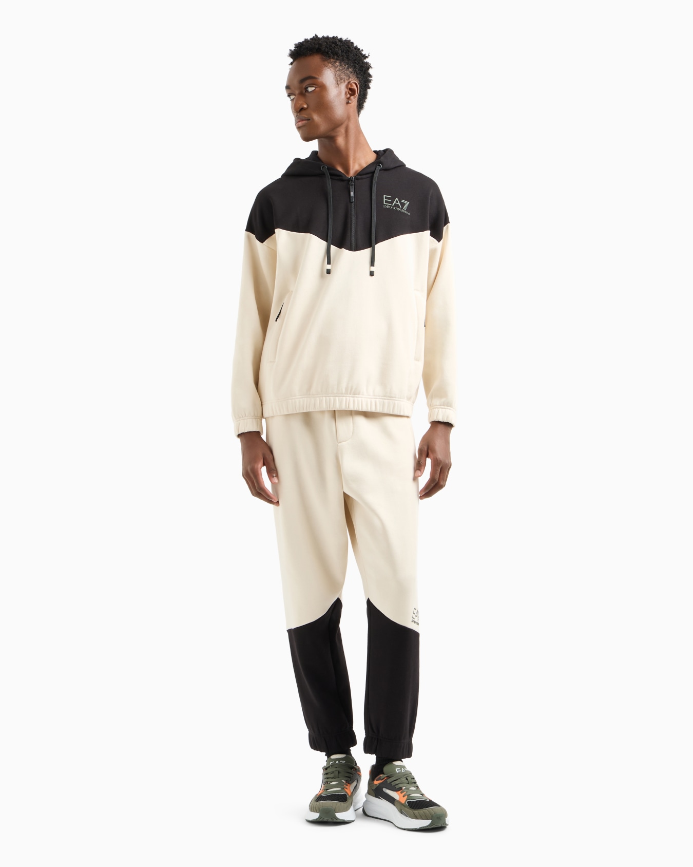 Tuta Athletic Colour Block in misto cotone  Slide 1