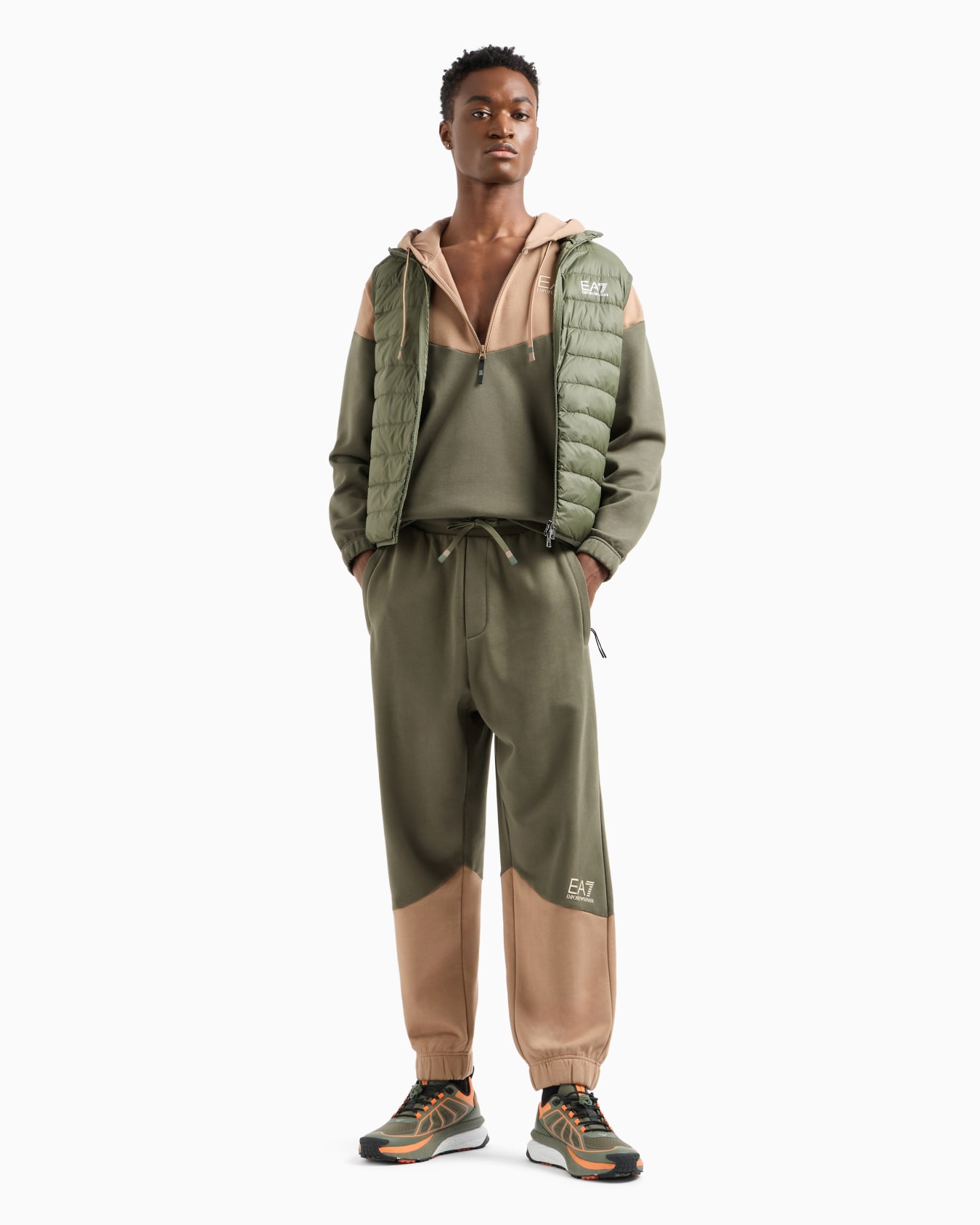 Athletic Colour Block cotton-blend tracksuit  Slide 3
