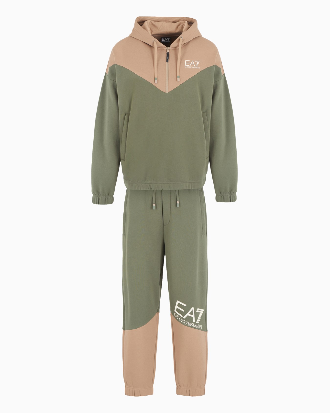 Athletic Colour Block cotton-blend tracksuit  Slide 0