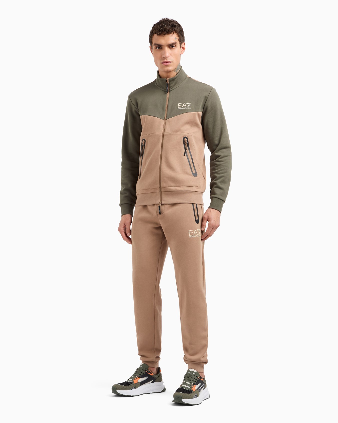 Athletic Colour Block cotton-blend tracksuit  Slide 1
