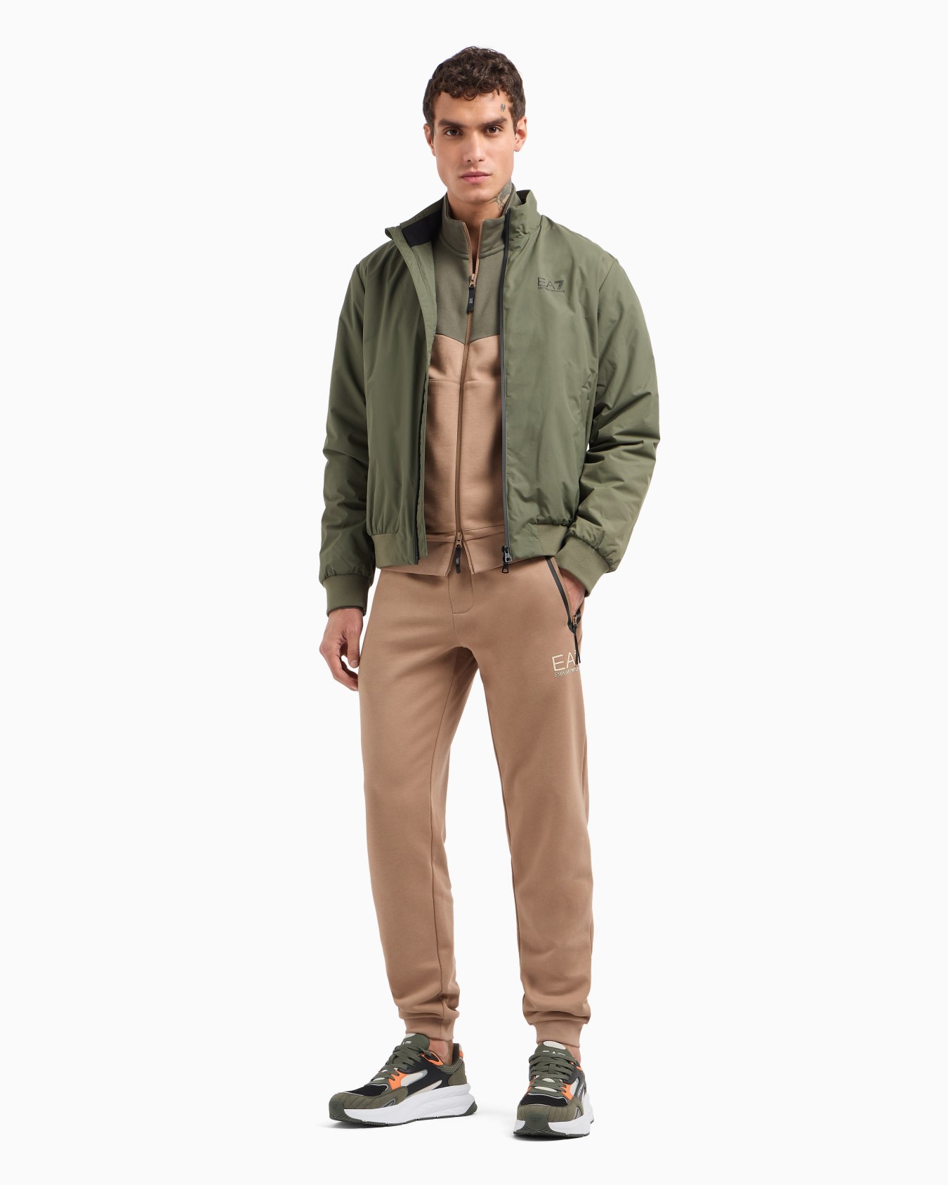 Athletic Colour Block cotton-blend tracksuit  Slide 3