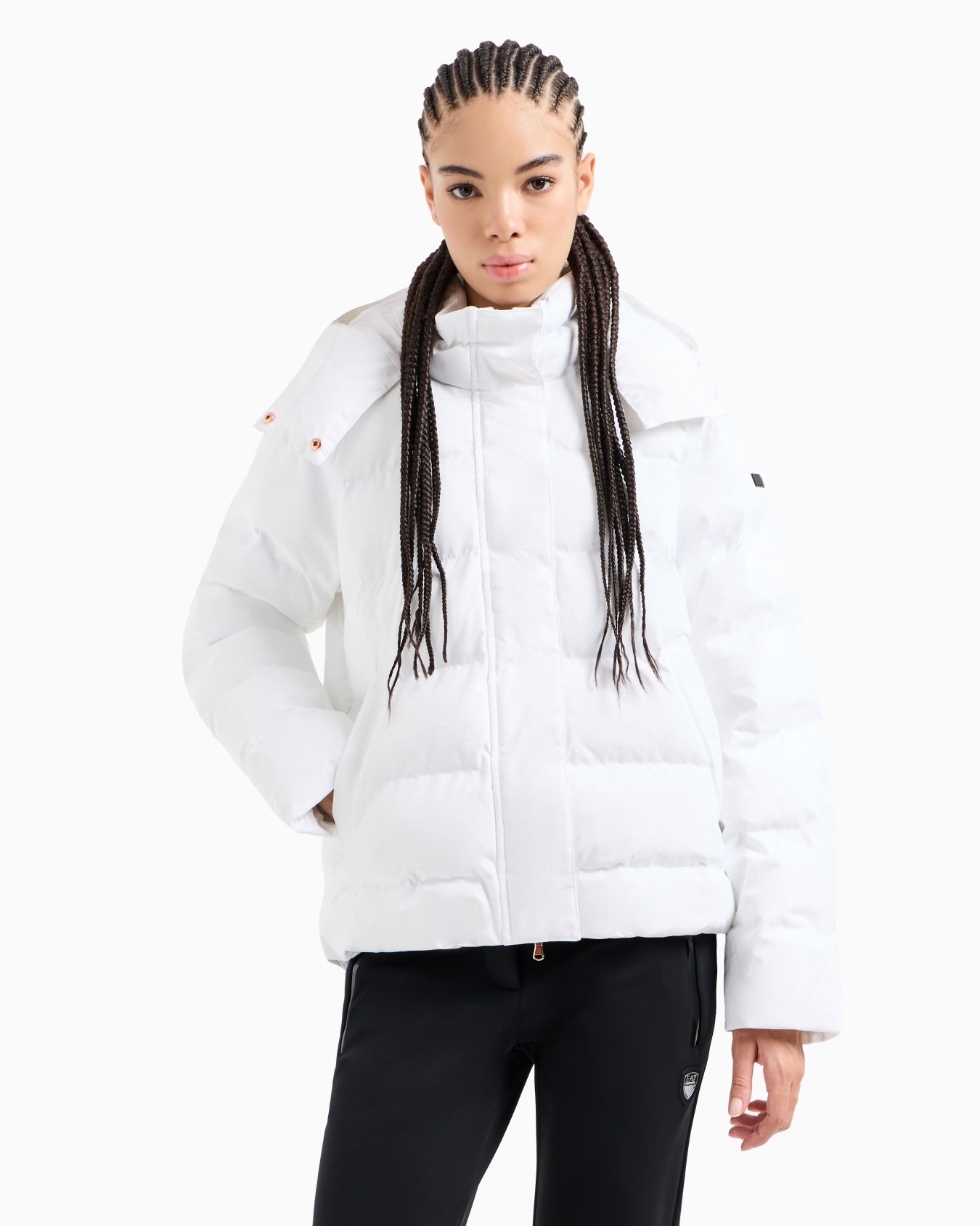 Bomber con capucha y monograma integral Diapositiva 1