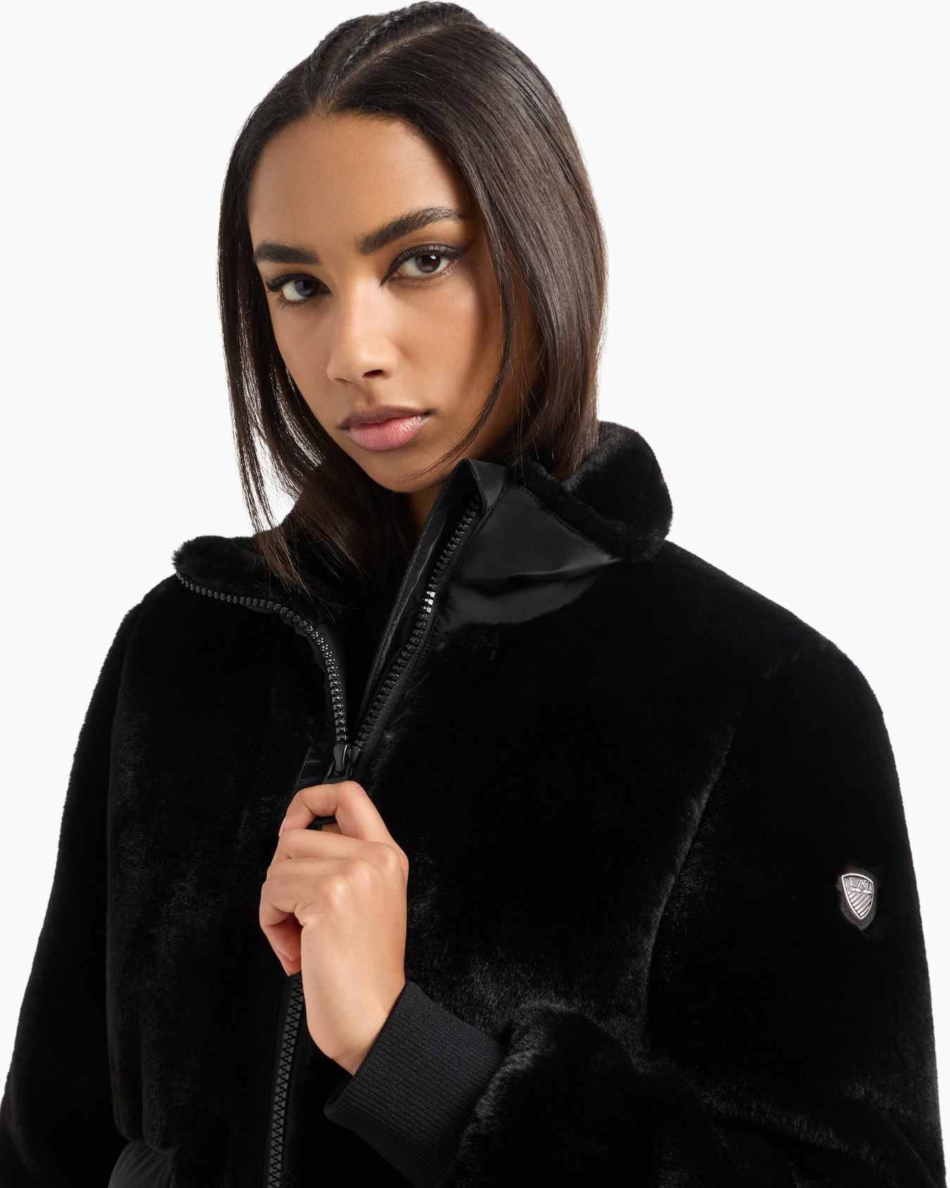 Blouson en tissu effet peluche Diapositive 4