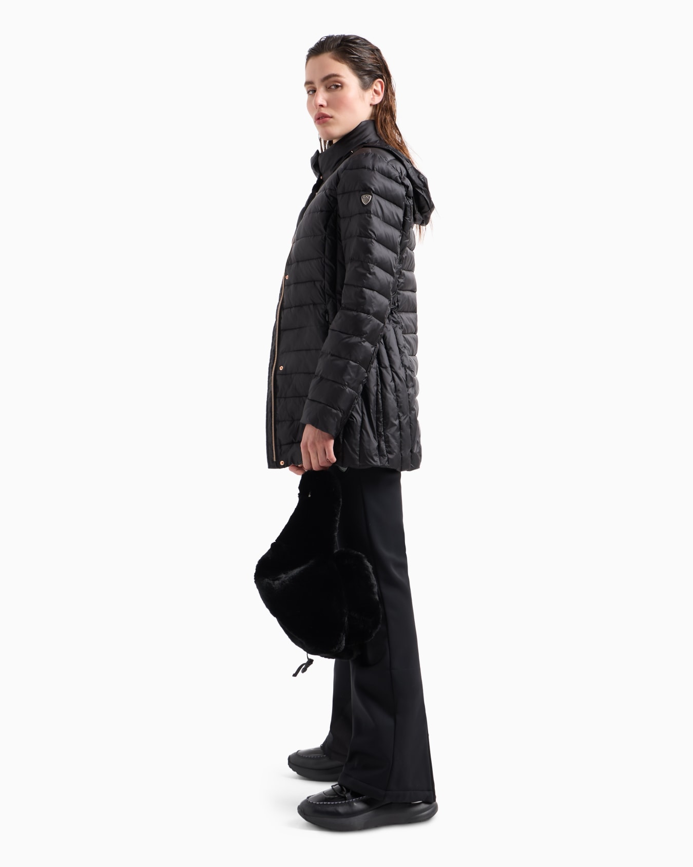 ASV shiny pea coat in CALIDUM7 Slide 3
