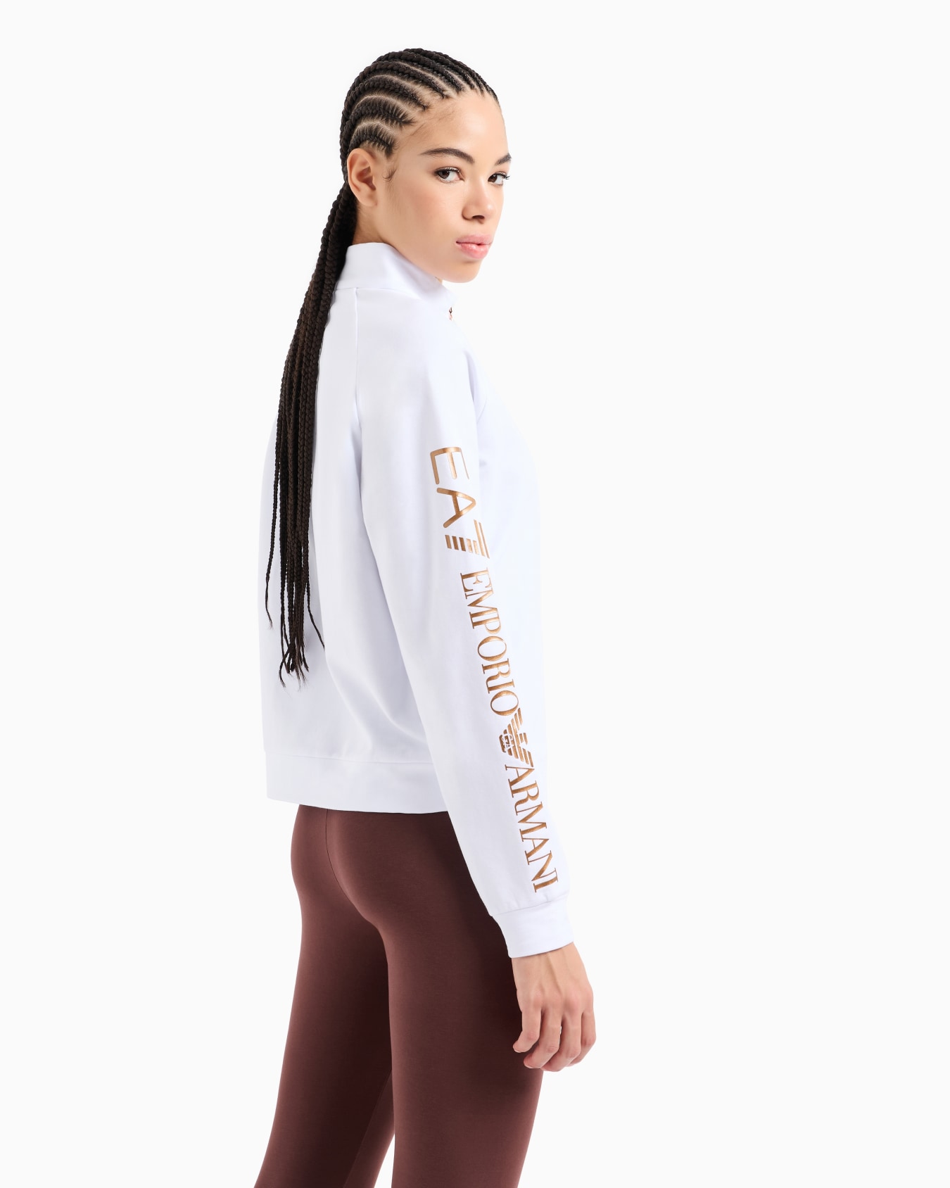Shiny stretch-cotton sweatshirt Slide 2